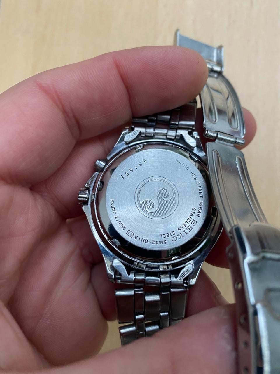 1990s Rare Men’s Seiko Kinetic 5M42-OH19 100M Japan Date 36mm Watch