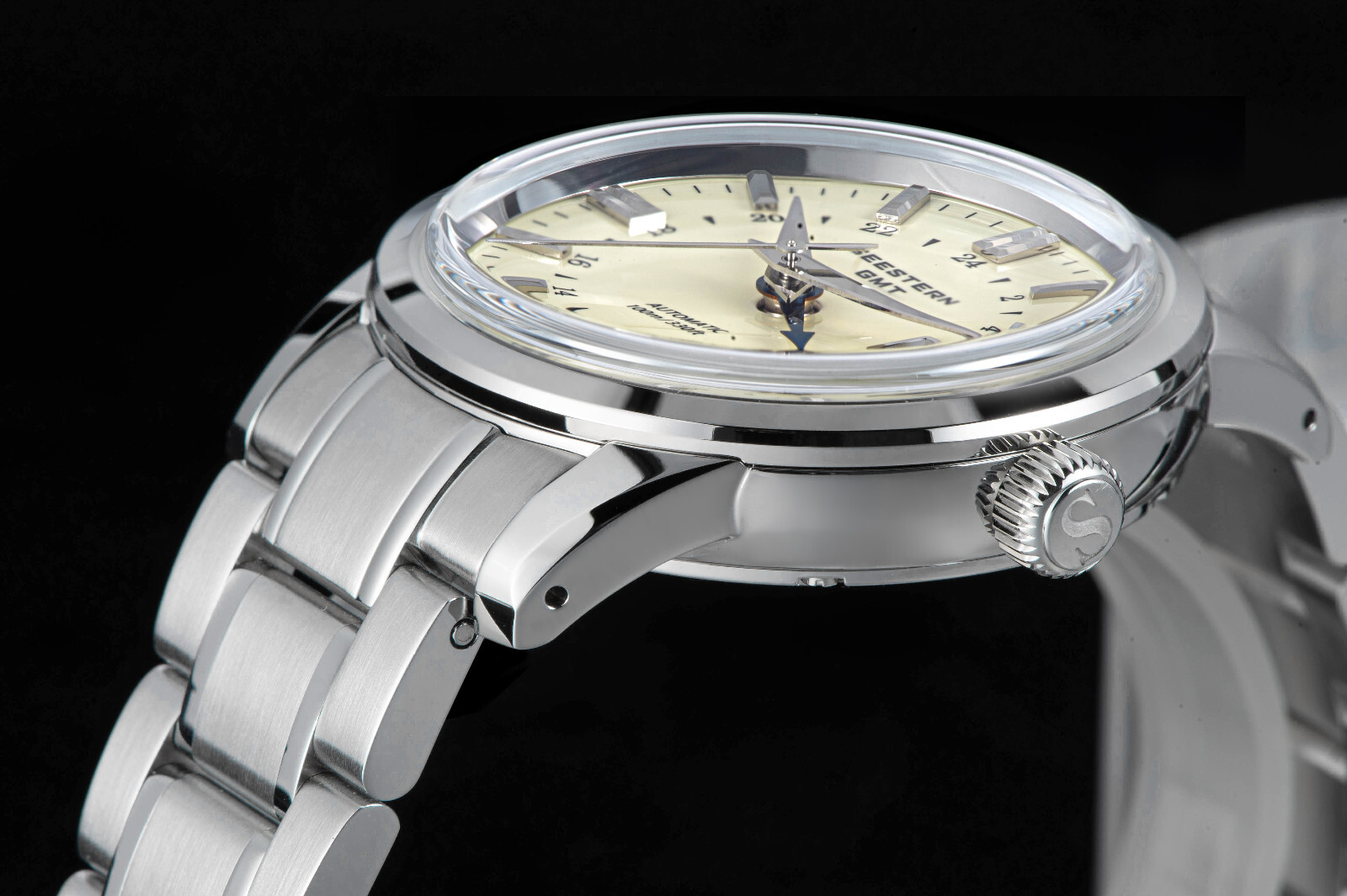 Seestern GMT S446.BS Sapphire Crystal Mechanical Mens NH34 Watch SEAGULL 1963