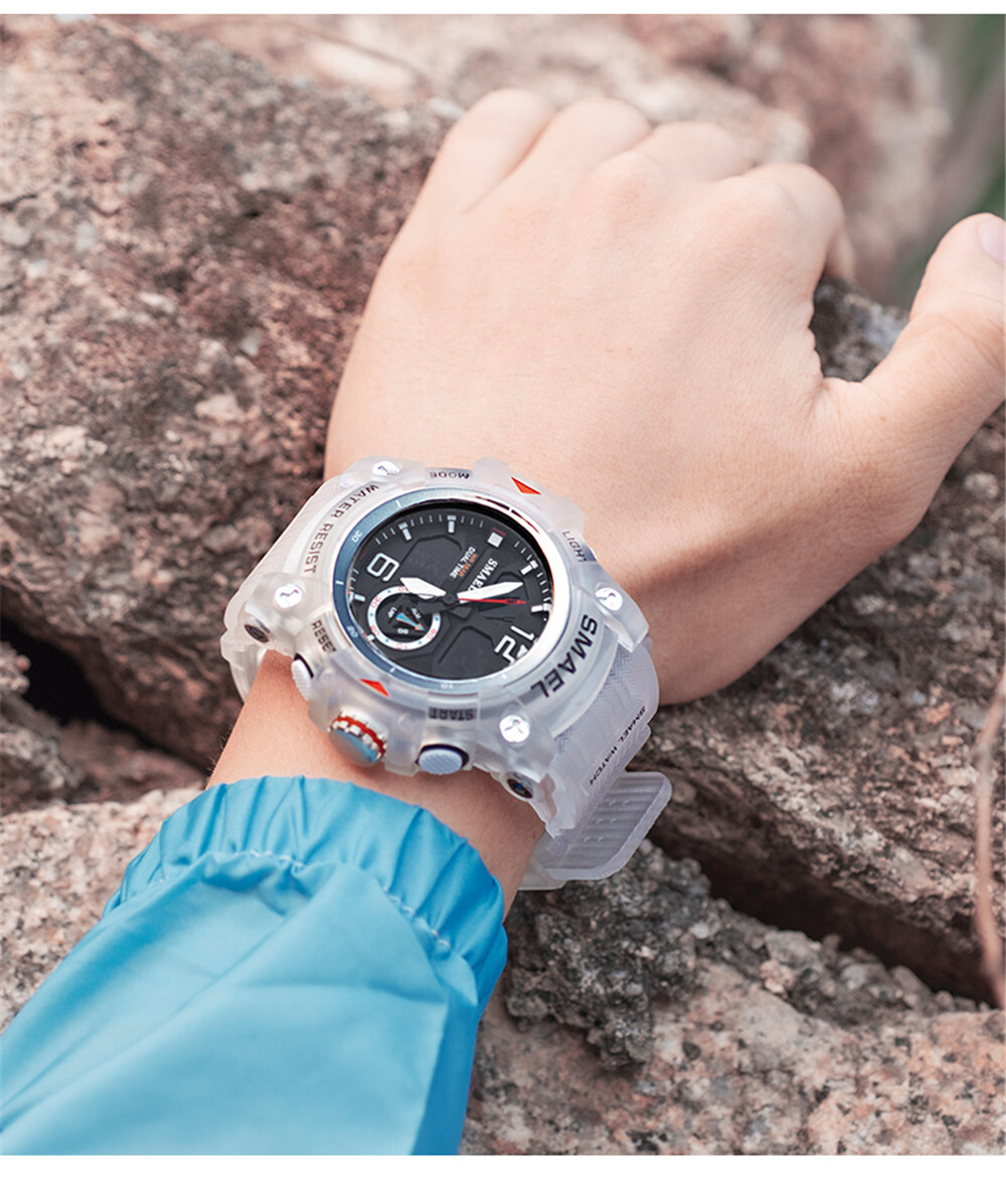 SMAEL Men Sport Watch for Students Outdoor Stopwatch LED Digital Quartz Watches