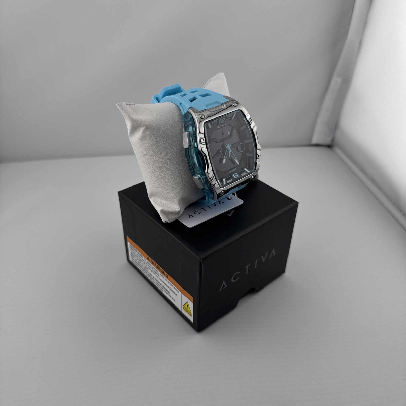 Activa X Invicta Digital Men’s Watch – 50mm, Light Blue ACW8131-002 New
