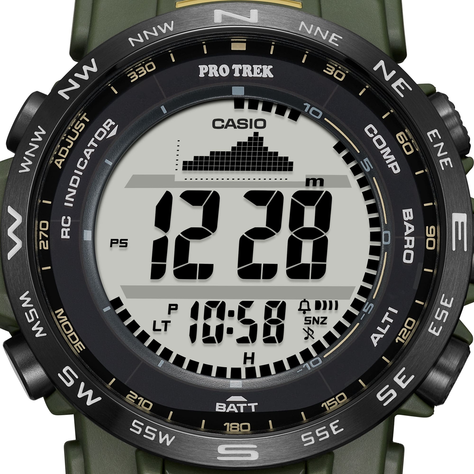 CASIO PRO TREK PRW-35Y-3BJF Climber Line Triple Sensor Radio Solar Watch 44.6mm