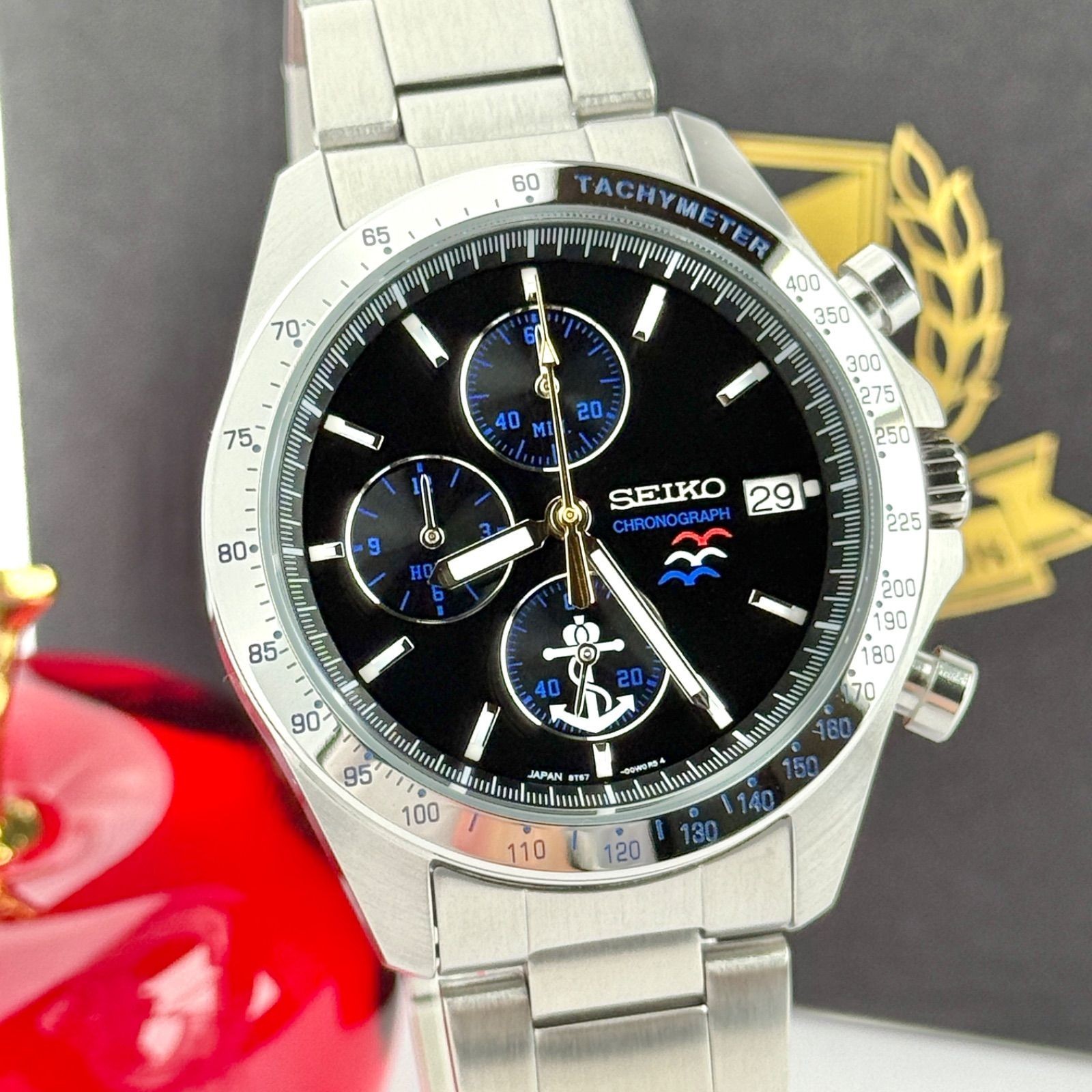 Seiko Yokohama F.Marinos 300 Limited Chronograph Watch New Used From Japan
