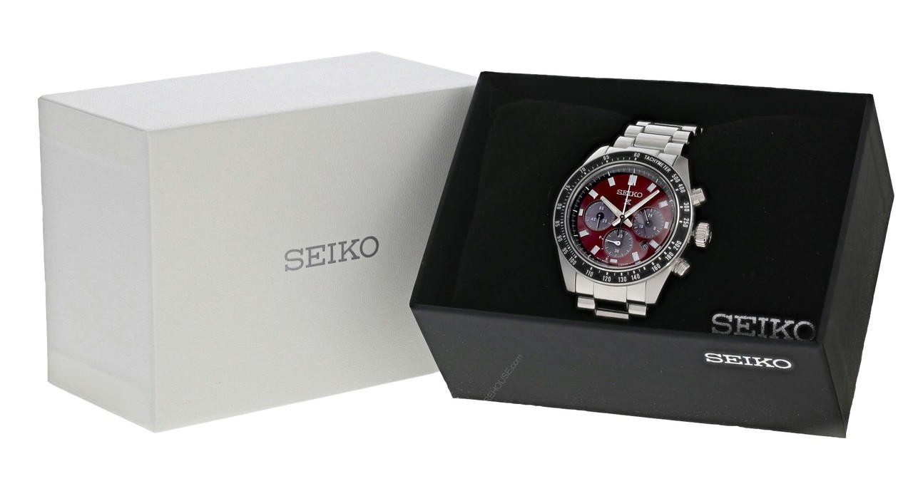 Seiko Prospex Speedtimer Solar Chronograph Red Men’s Watch – SSC927