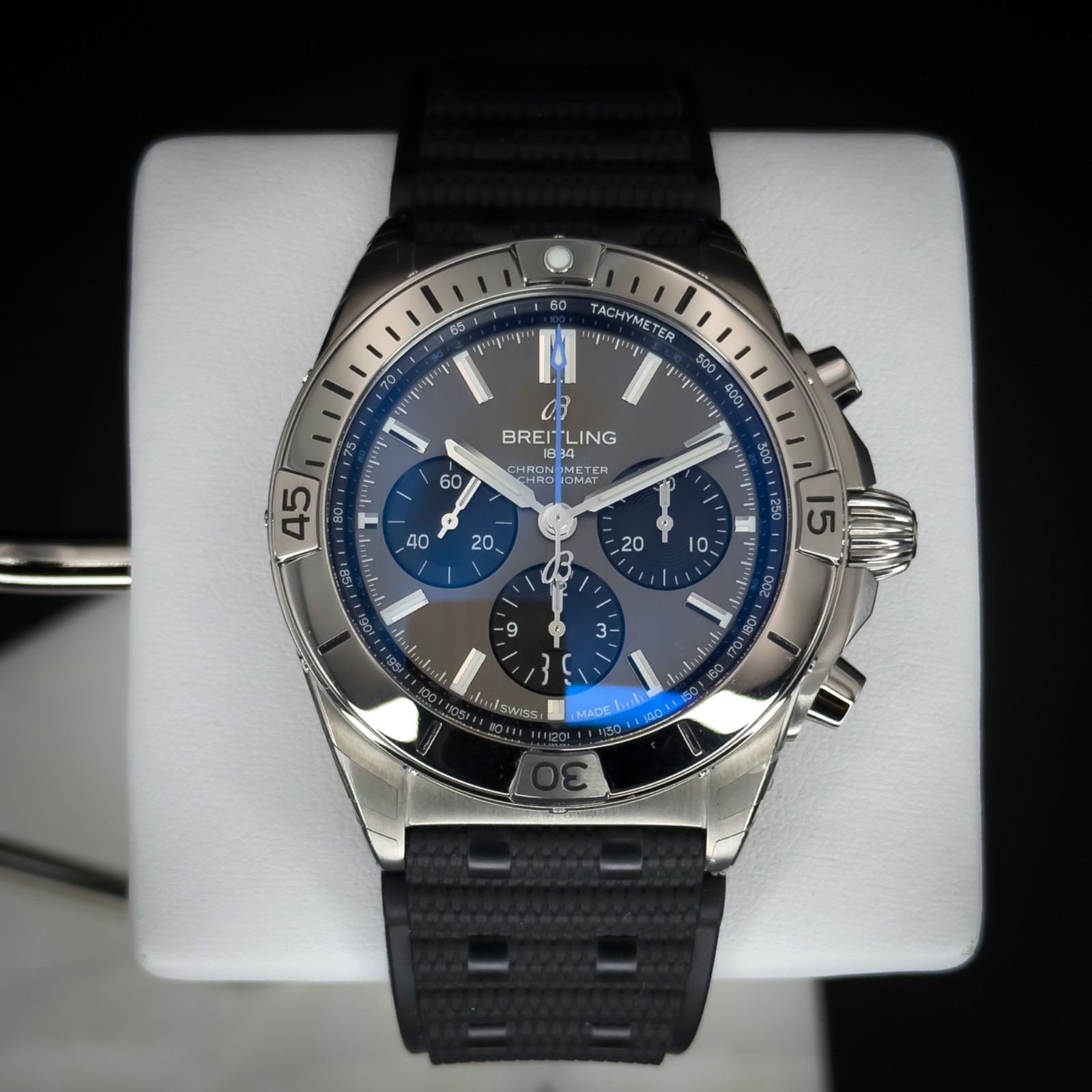 Breitling Chronomat B01 Grey Dial Titanium Rubber 42mm Men’s Watch EB0134101M1S1