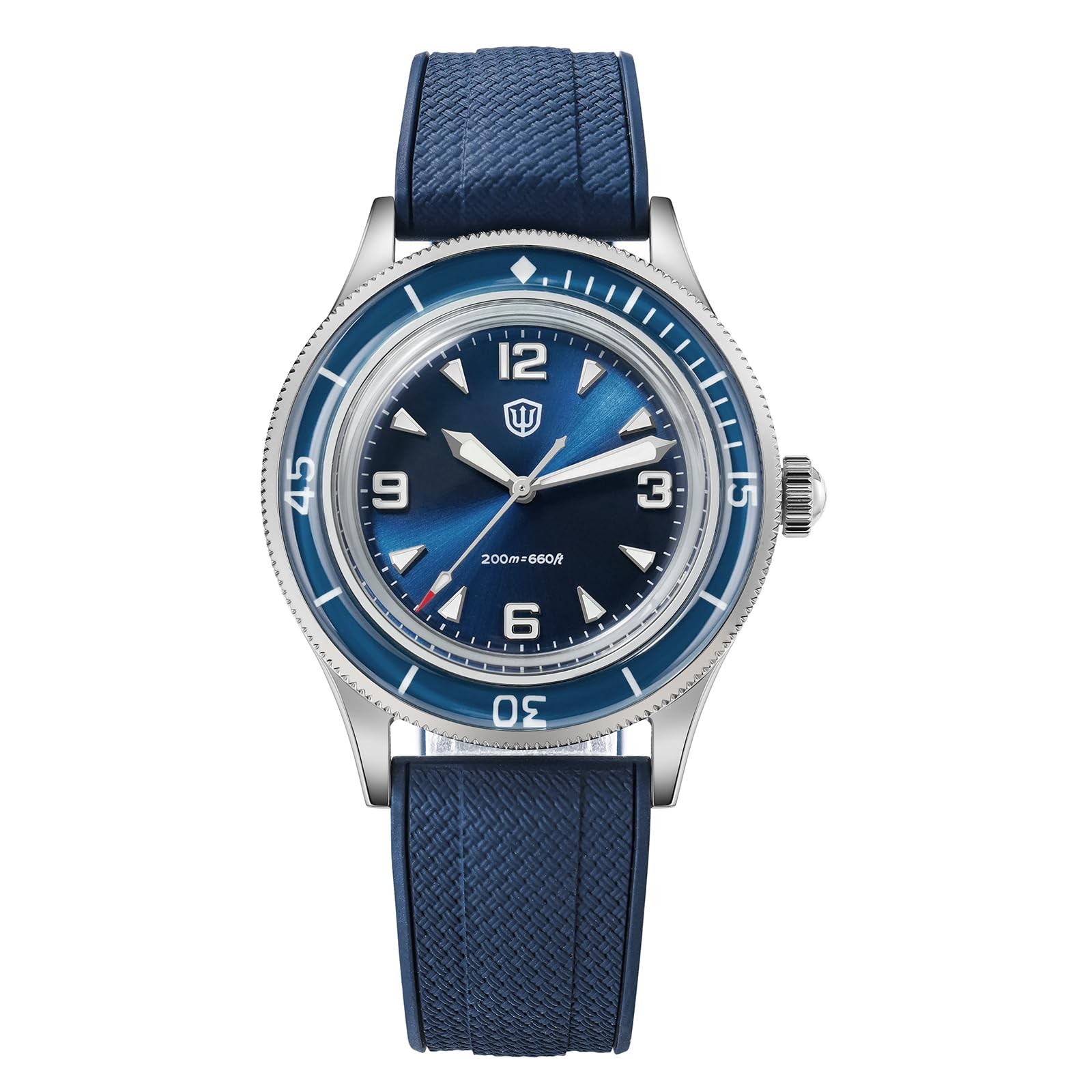 Watchdives WD50Q Men’s 38mm Dive Watch, Sapphire Crystal, 300M Water Resistant