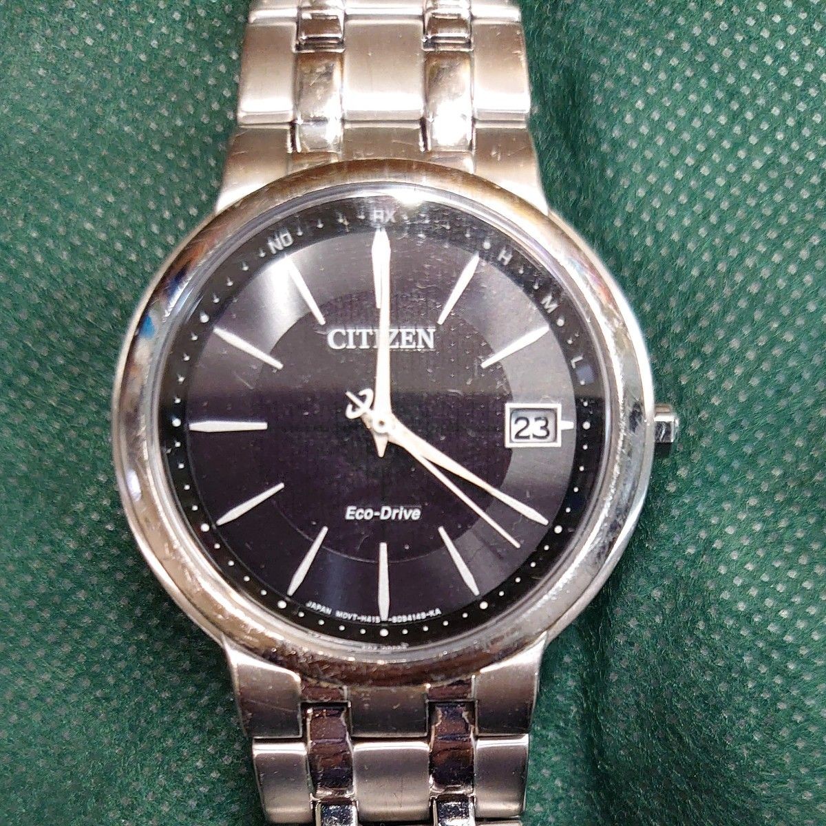 Citizen Eco-Drive Radio Controlled Black Dial Titanium Watch Japan