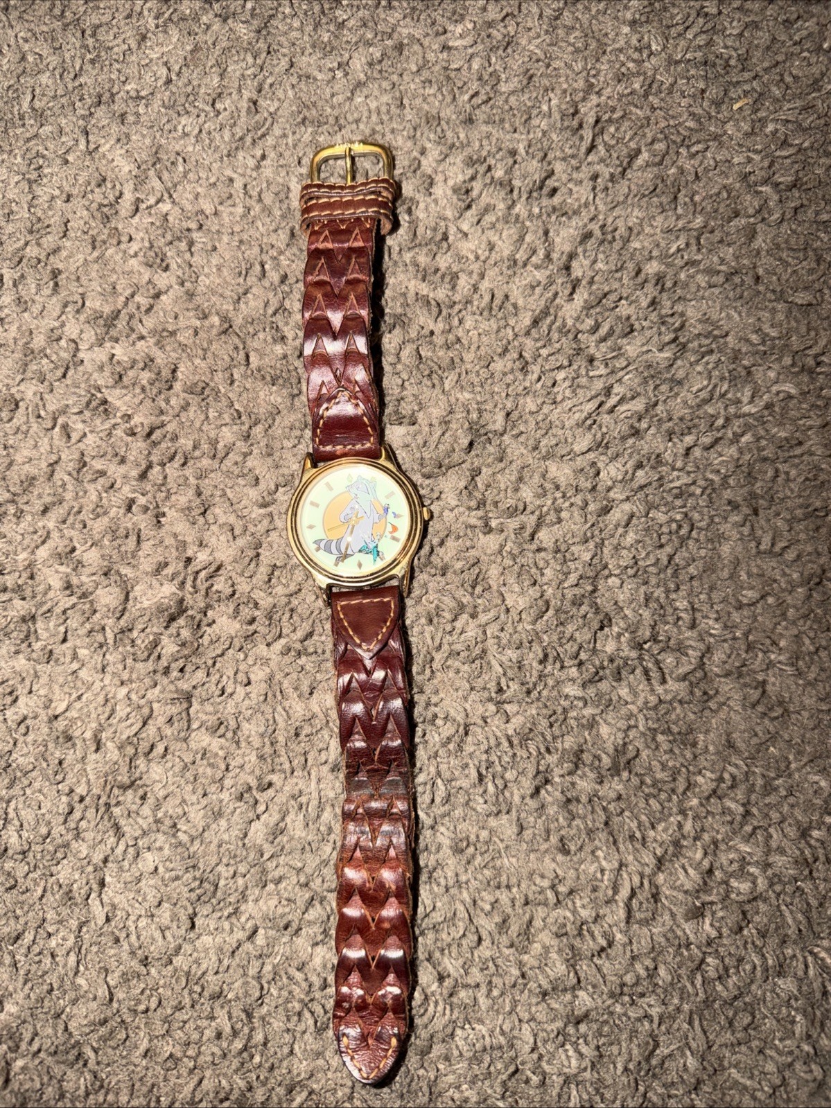VTG Disney Store Pocahontas “Meeko & Flint” 3D Rare Men’s Watch UNTESTED