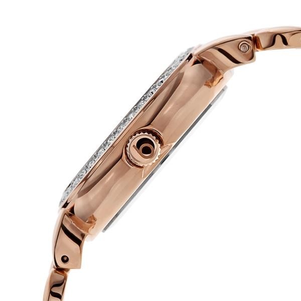 Burgi BUR084RG Swiss Quartz MOP Diamond Dial Crystal Bezel Rosetone Womens Watch