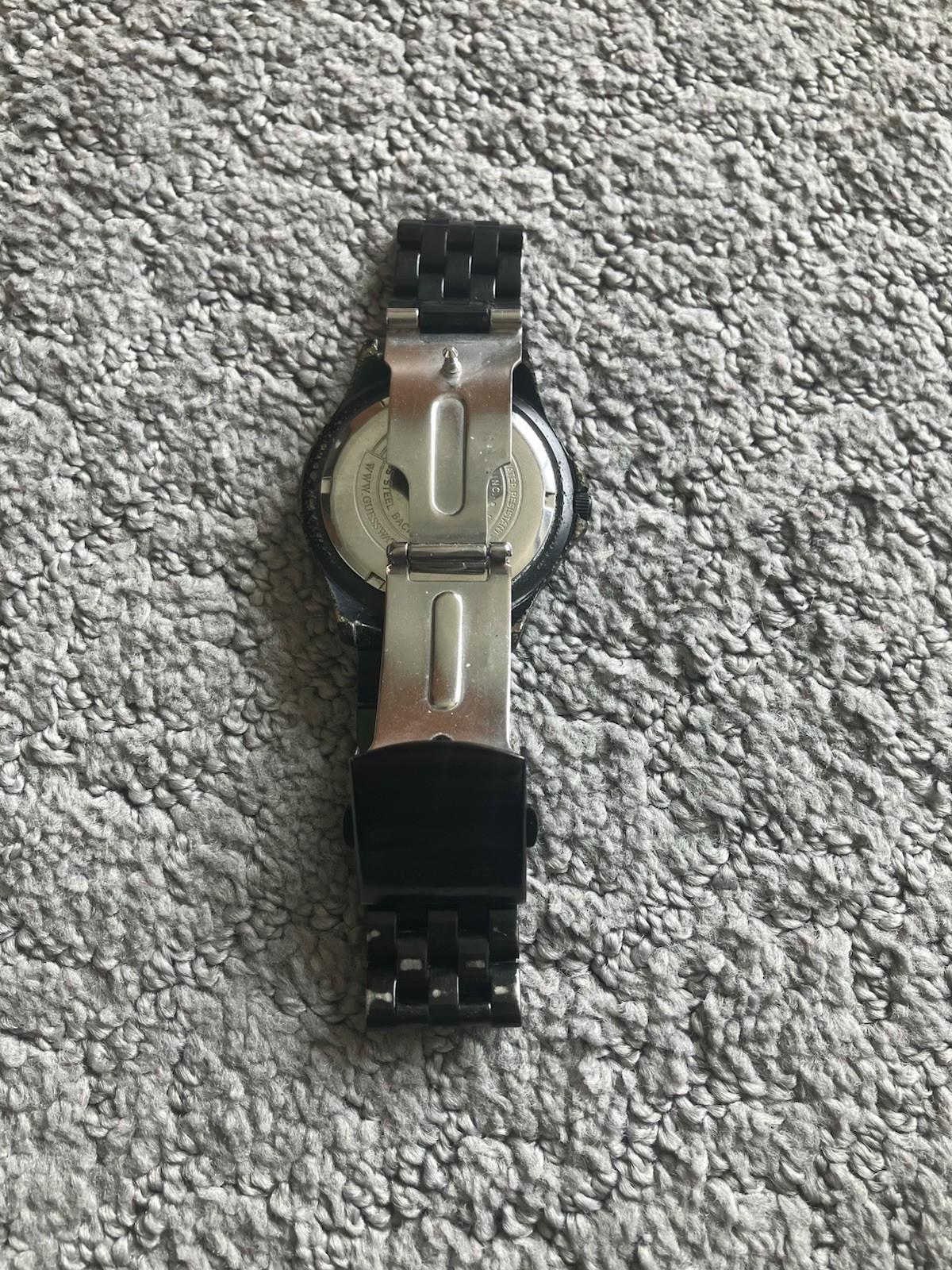 Guess Waterpro Black Men’s Watch 100M Model G95638G – Extreme Wear And Tear