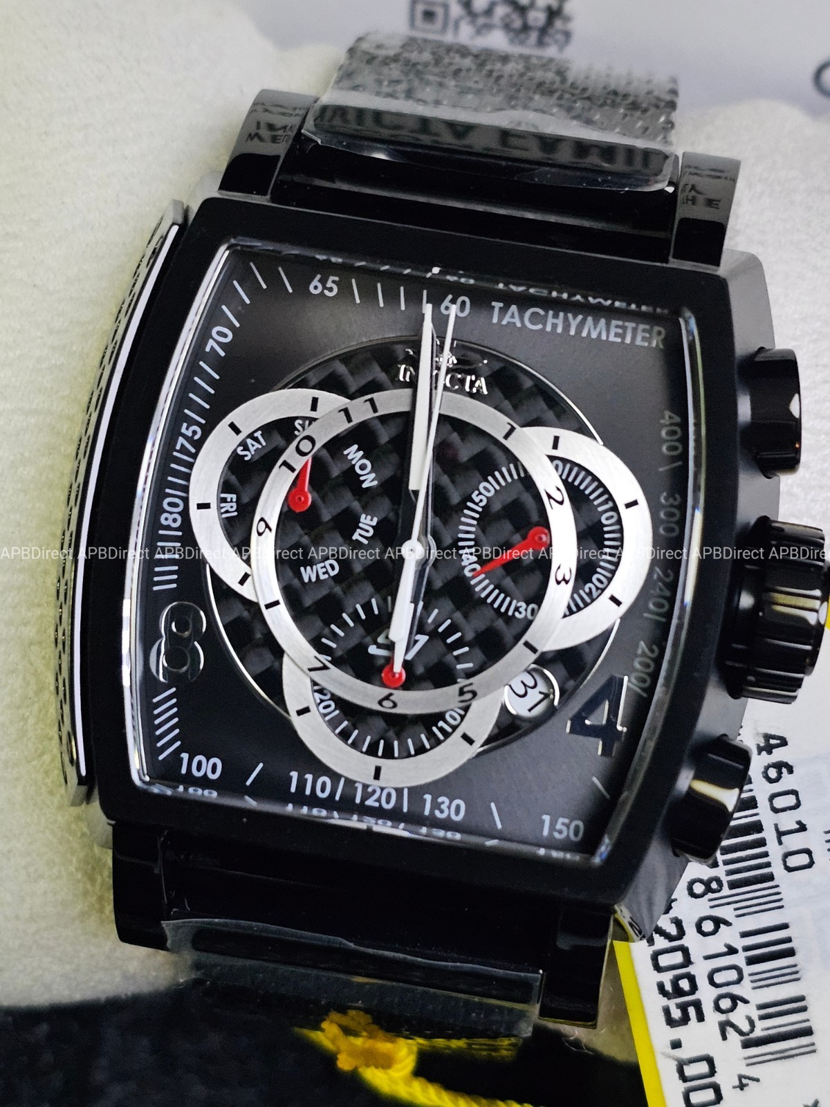Invicta – S1 Rally – Carbon Fiber BLACK Milanese Swiss Z60 FE Chrono Mens Watch