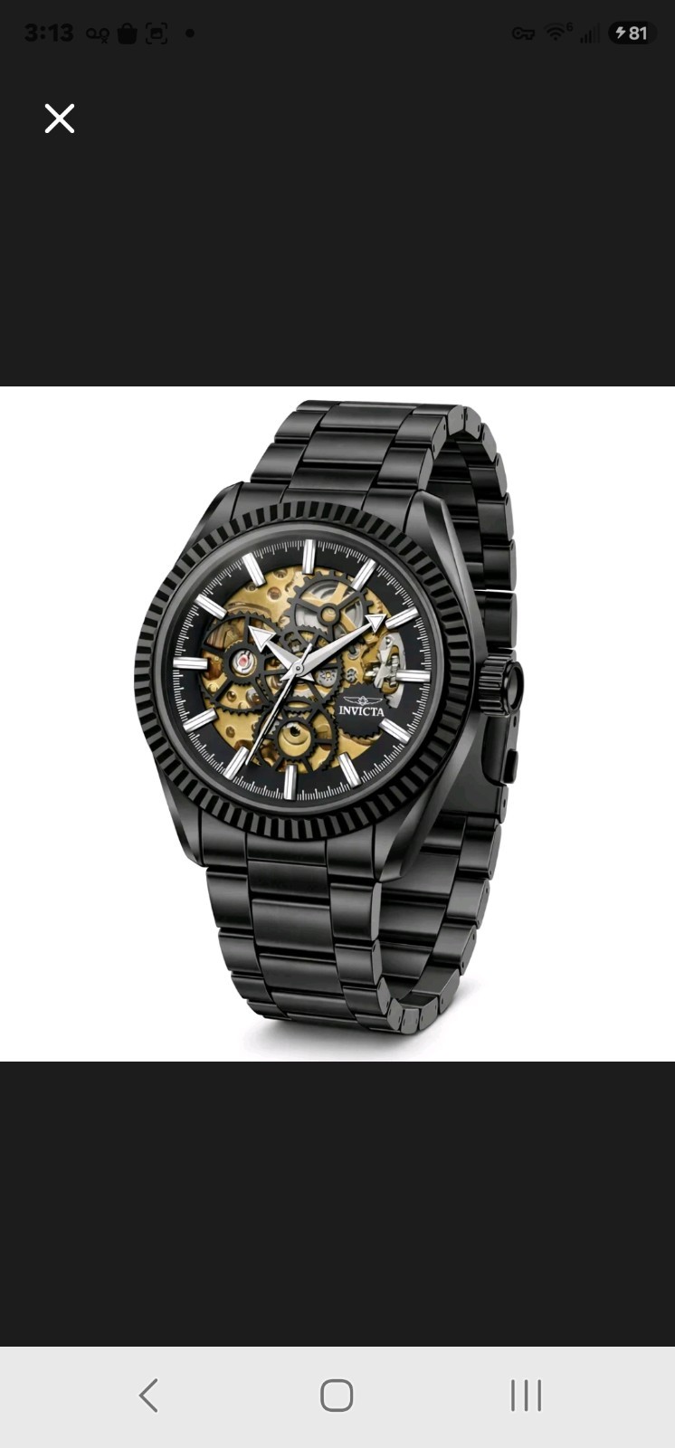Invicta – Objet D Art – Automatic – Men’s Watch w/ Skeleton Dial – (69754)