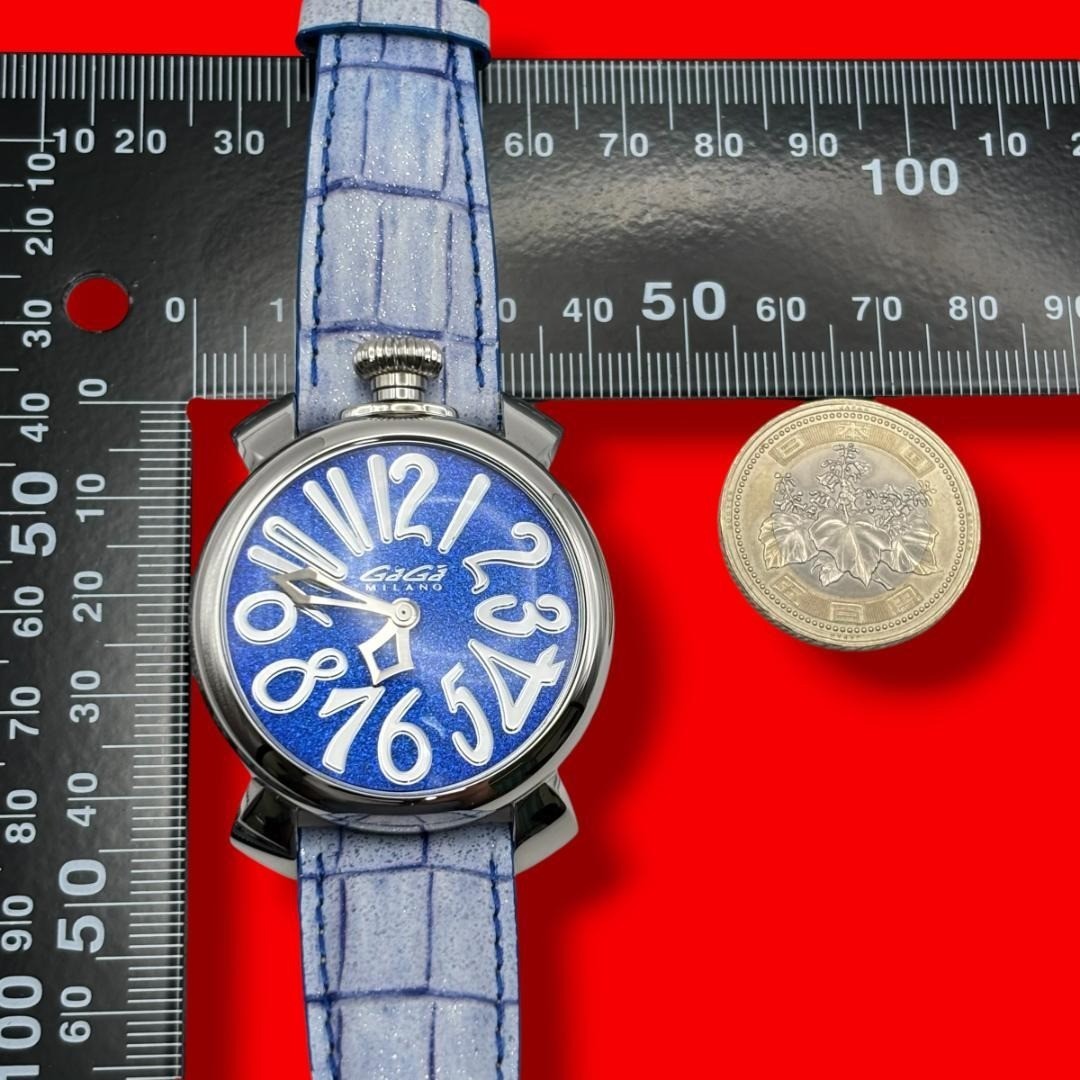 GAGA MILANO Manuale 40 Stardust Quartz Watch Wrist 19cm Used