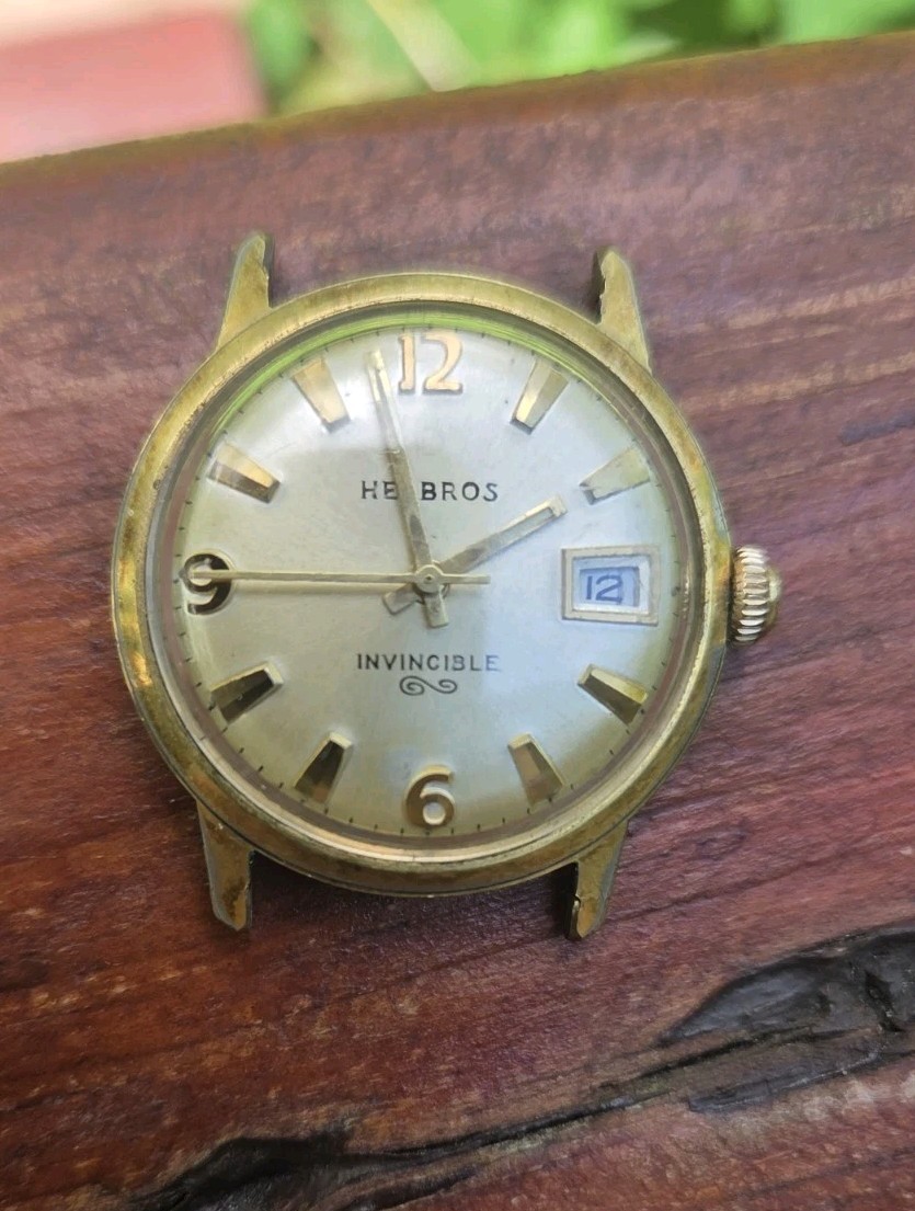 HELBROS INVINCIBLE 17J DATE MENS VINTAGE WRIST WATCH – MADE IN GERMANY