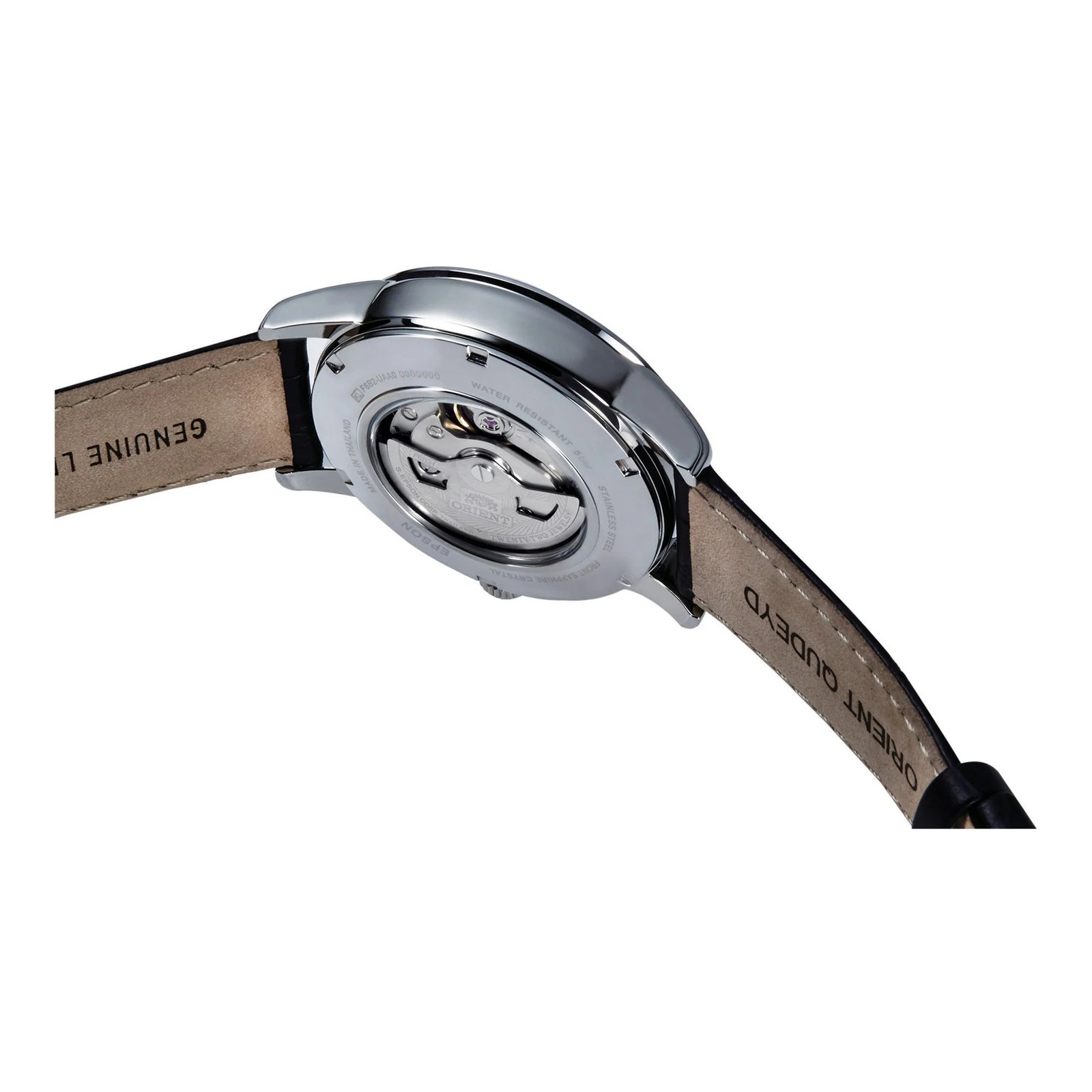 ORIENT SUN & MOON RA-AK0010B30B Black Leather Automatic Watch
