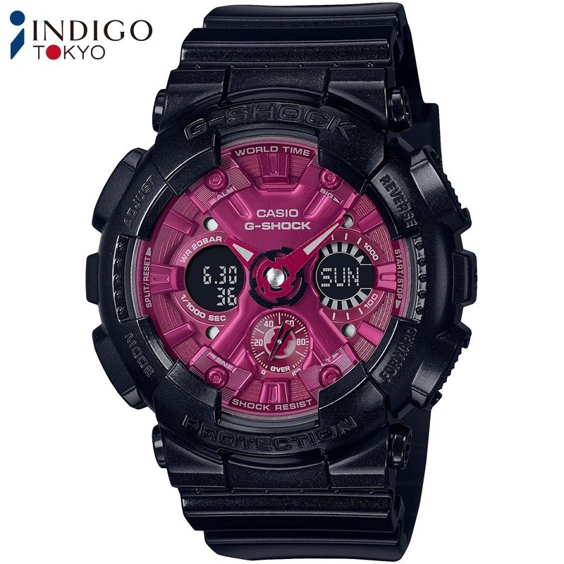 Casio G-Shock GMA-S120RB-1AJF Quartz Black Red Dial 45.9mm Watch