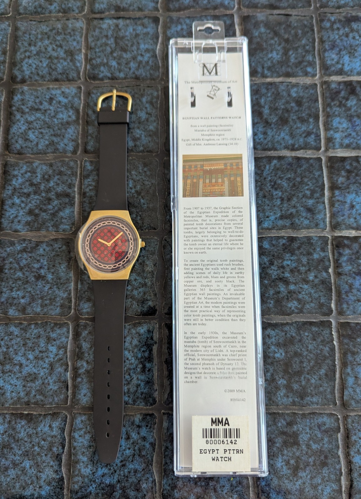 Vintage NWT Metropolitan Museum Of Art, MMA, Egyptian Pattern Watch 2009
