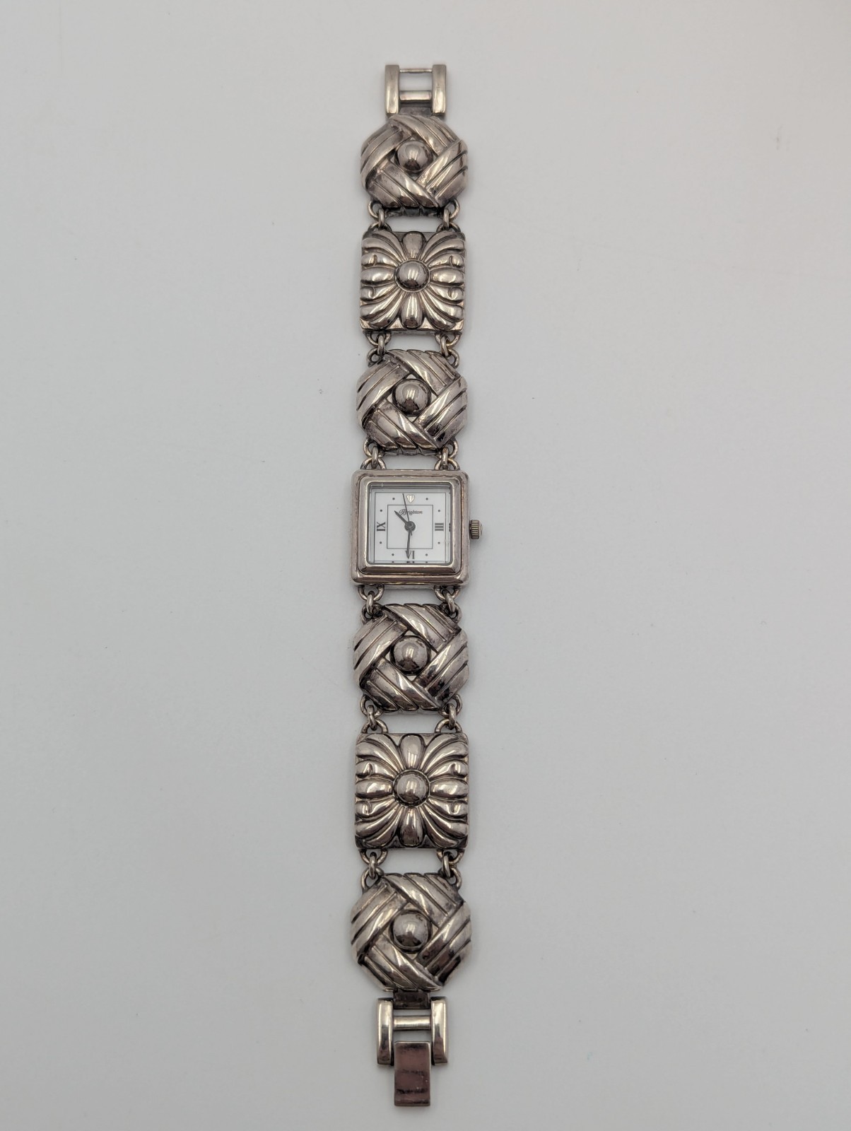 Brighton Sonora Watch Silver Plated Fold Over Clasp 7″ W3850