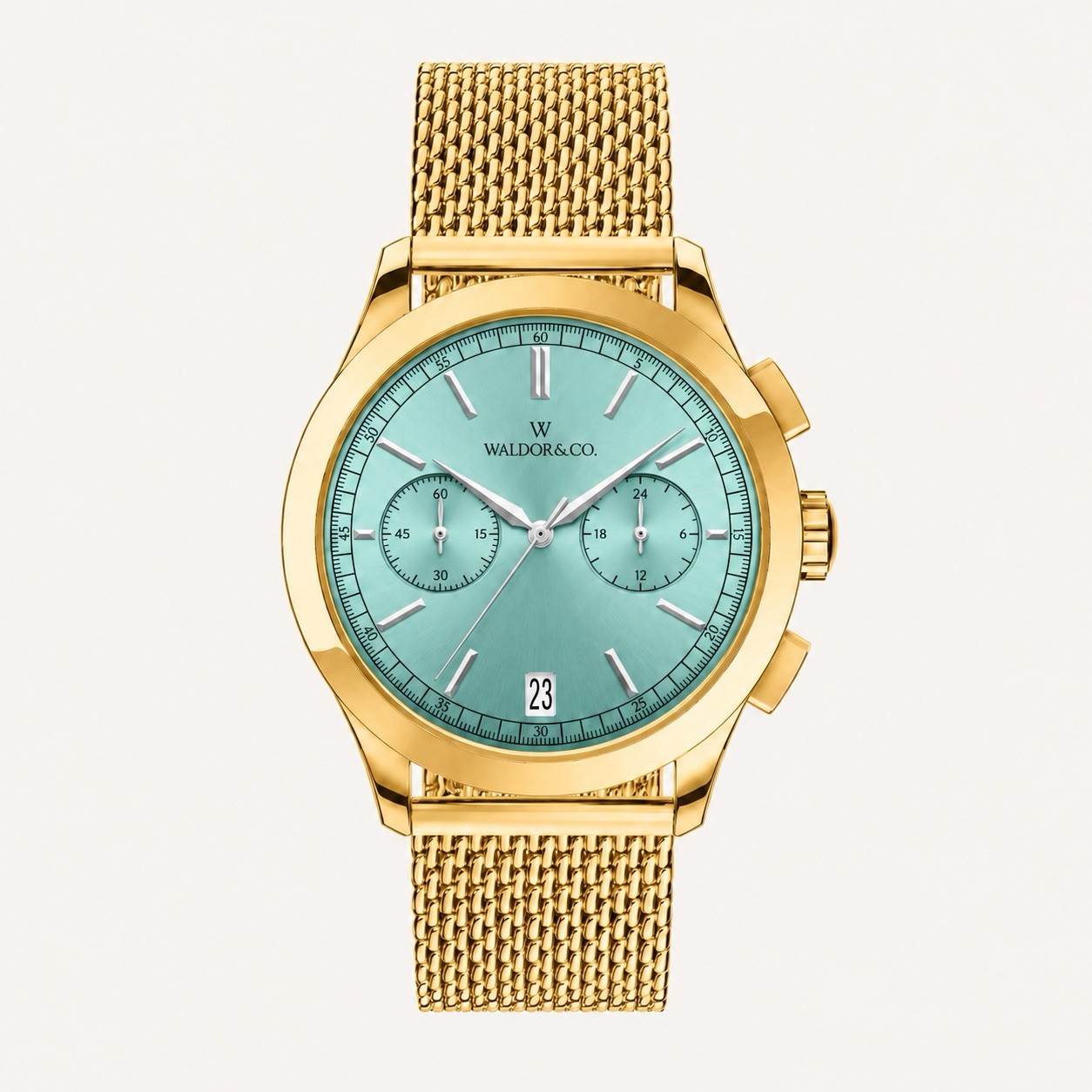 WALDOR&CO. Chrono 44 Sardinia 44mm Custom 24K Gold Plated Watch