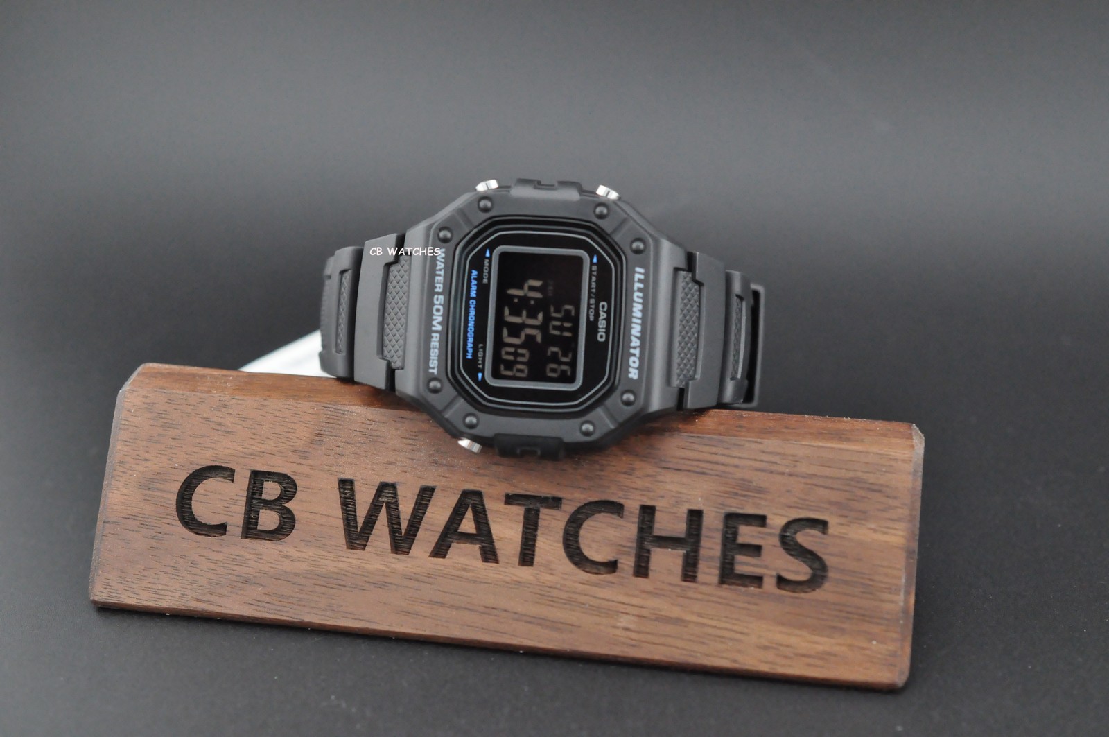Casio Men’s Classic Quartz Stainless Steel and Resin Watch W-218H-1BV W218H-1B