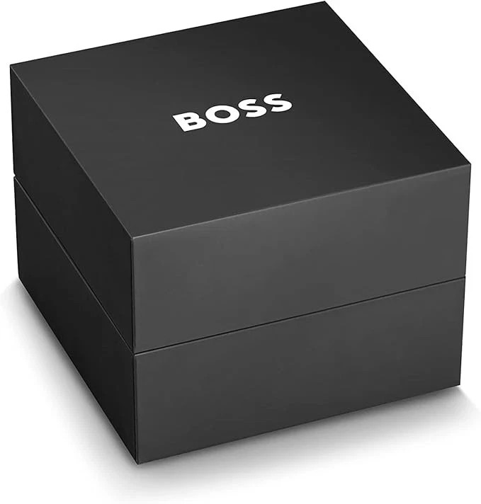 Original Hugo Boss Men’s Watch 1513718, Black Dial Stainless Steel Chronograph.