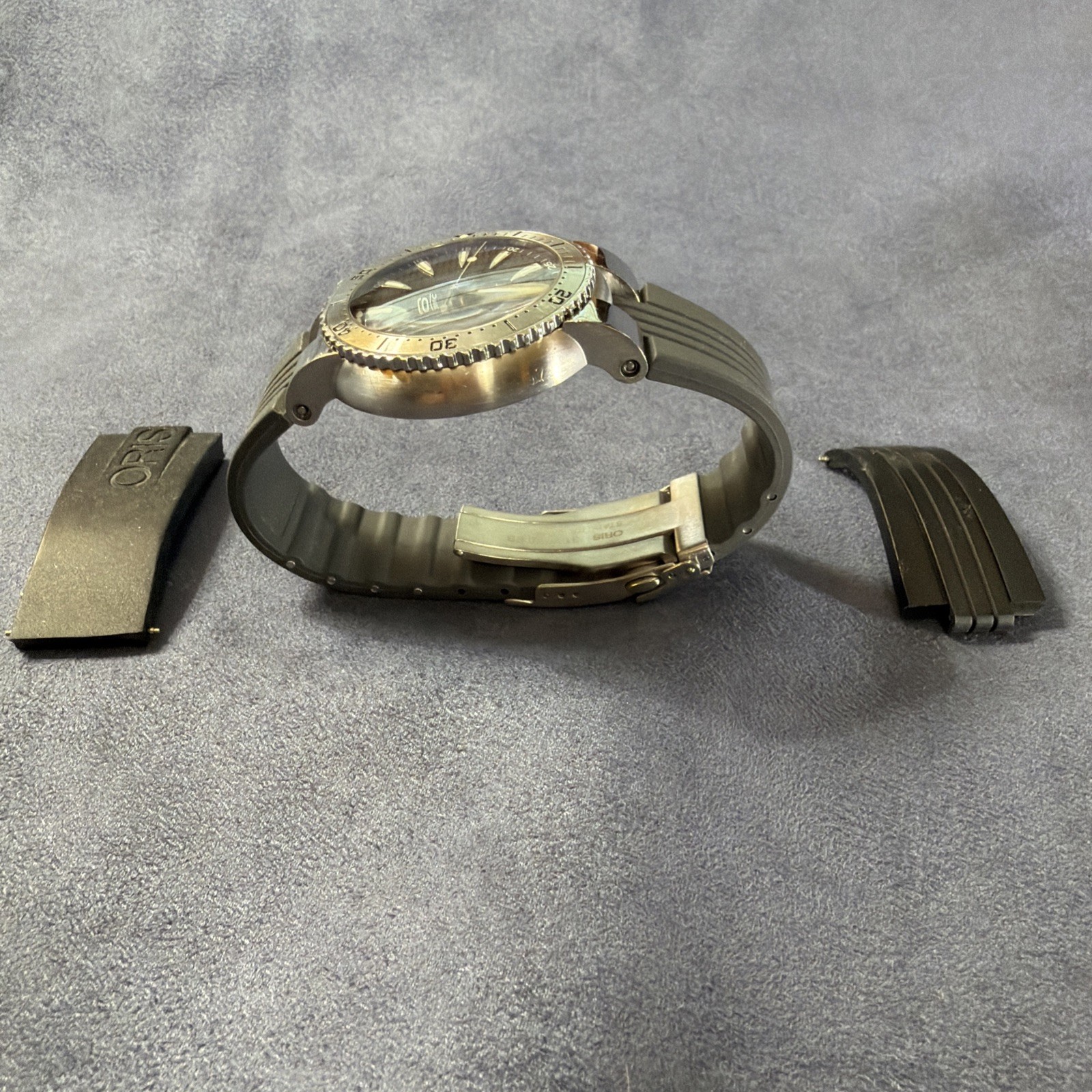 ORIS TT1 Diver’s Date Automatic Black Dial Stainless Steel Men’s Watch with Box