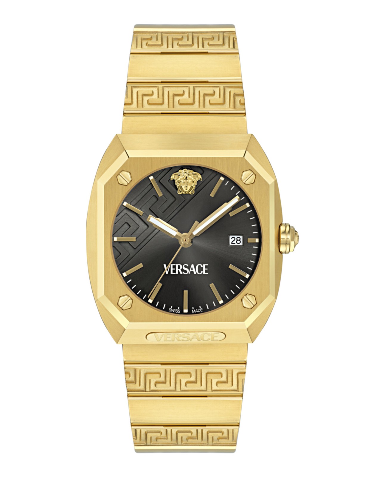 Versace Mens Gold 41.5mm Bracelet Fashion Watch