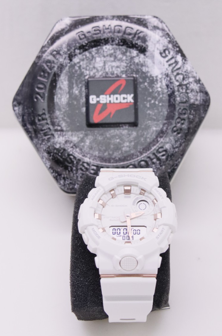 Casio G-Shock GMA-B800 White Rose Gold Ladies Watch Bluetooth Step Tracker
