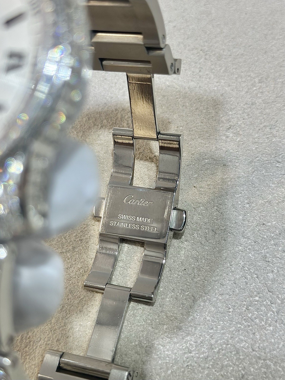 Cartier Calibre 42MM S/S Custom Diamond Automatic Watch – Approx 25.00 CTW