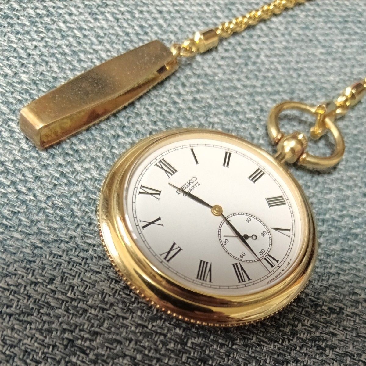 SEIKO 2628-0030 SGP30 Gold Tone Quartz Pocket Watch