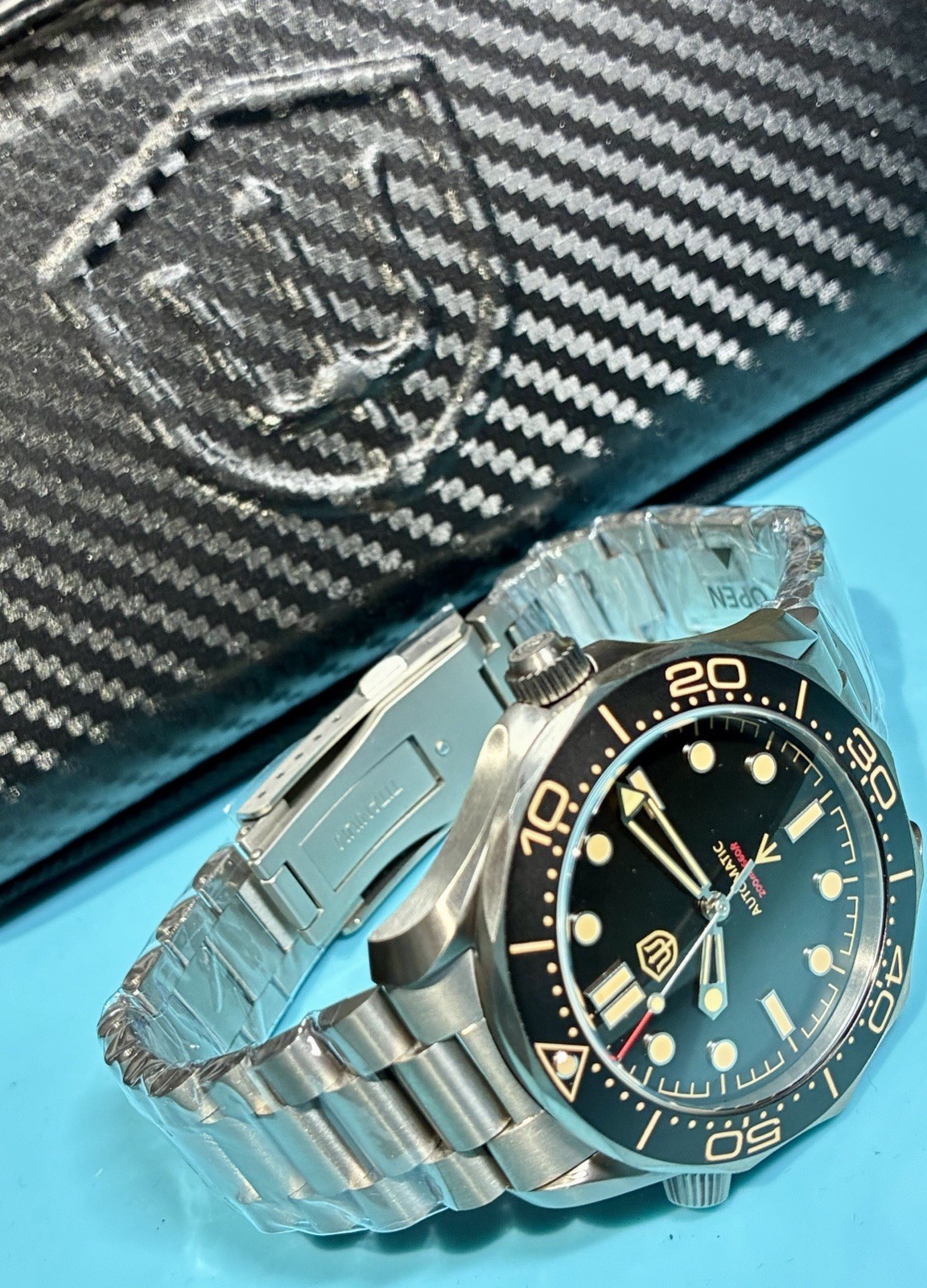 WATCHDIVES TITANIUM 007 JAMES BOND 42MM DIVER NO TIME TO DIE PT5000 SAPPHIRE!