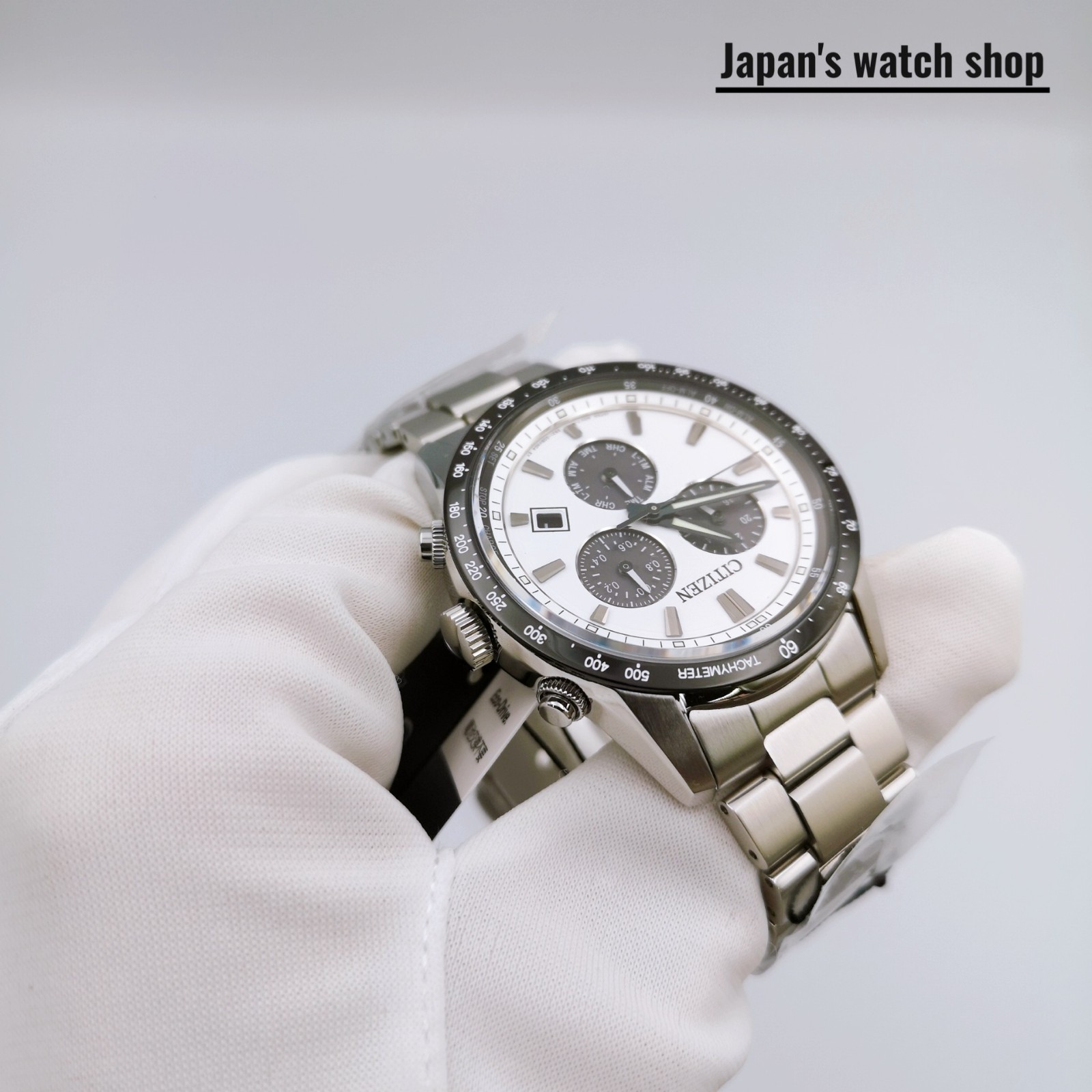 CITIZEN COLLECTION BL5614-59A White Chronograph Panda Men’s Watch New in Box