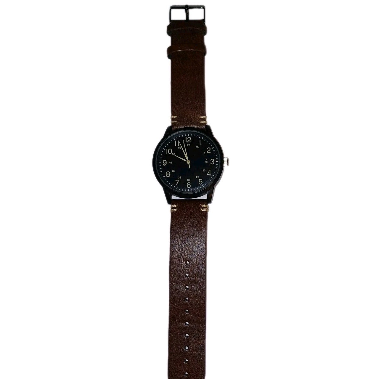 Watch Brown Strap FMDAL1153 IF281 Working Imitation Leather Black Face Plate