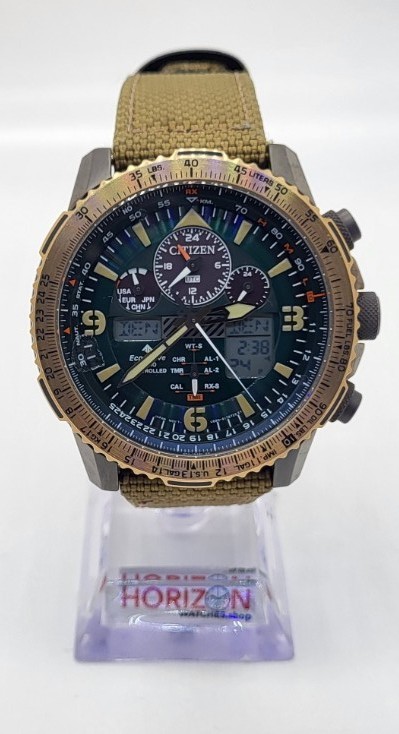 Citizen Promaster Eco-Drive Gray Stainless Steel Khaki Gold NY8074-11X