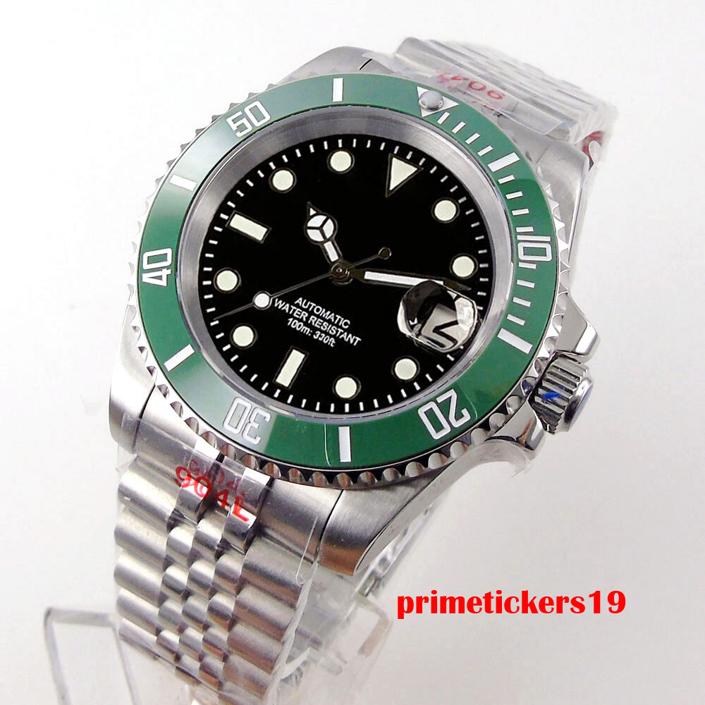 Tandorio Sapphire 40mm Sterile Automatic Men’s Watch Date NH35A PT5000 Luminous