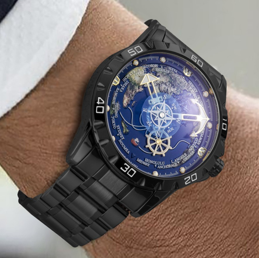 GLENAW Men’s Automatic Mechanical Watch Skeleton Dial 3TM Waterproof Watch Gift