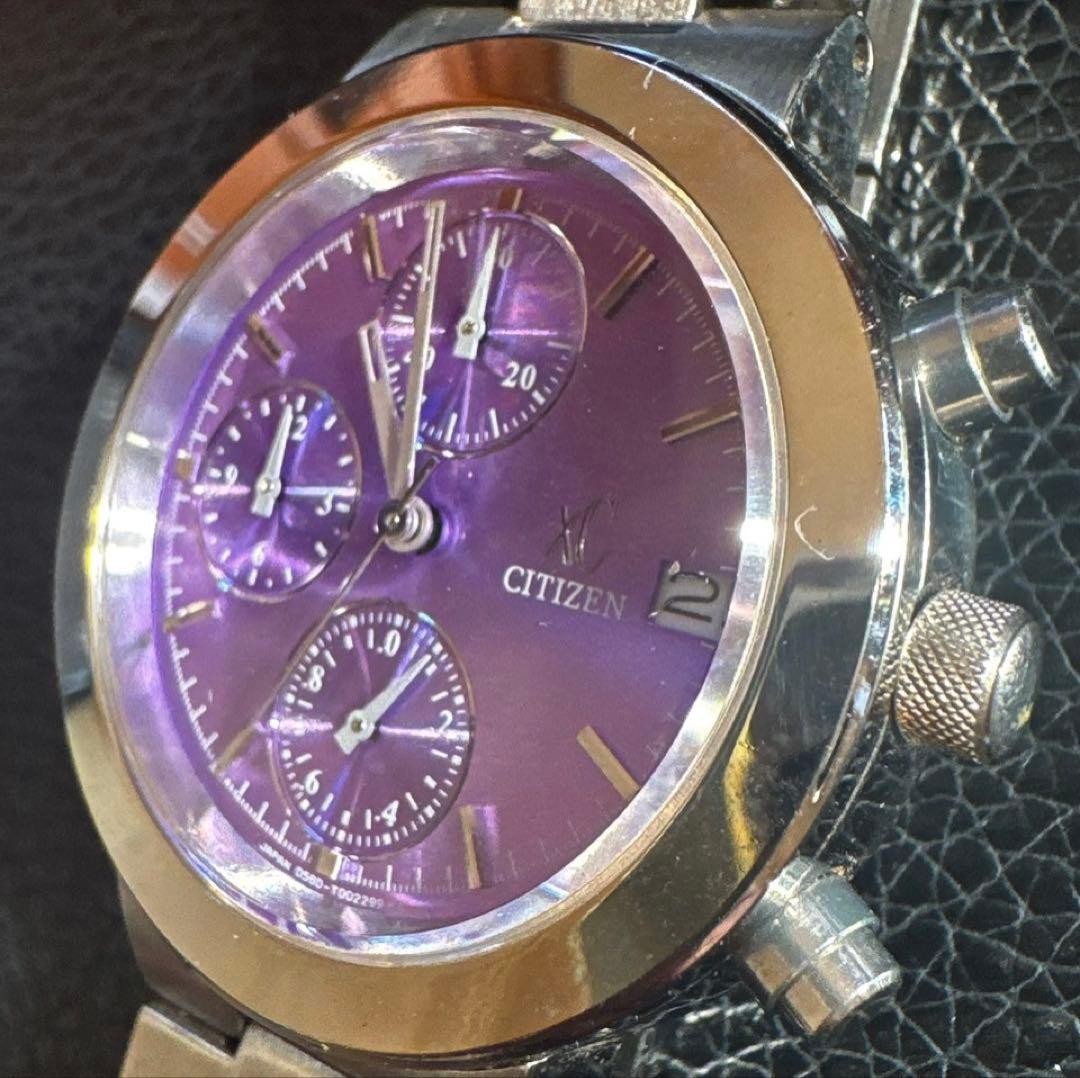 CITIZEN xC Womens Quartz Chronograph Watch Purple Dial Untested