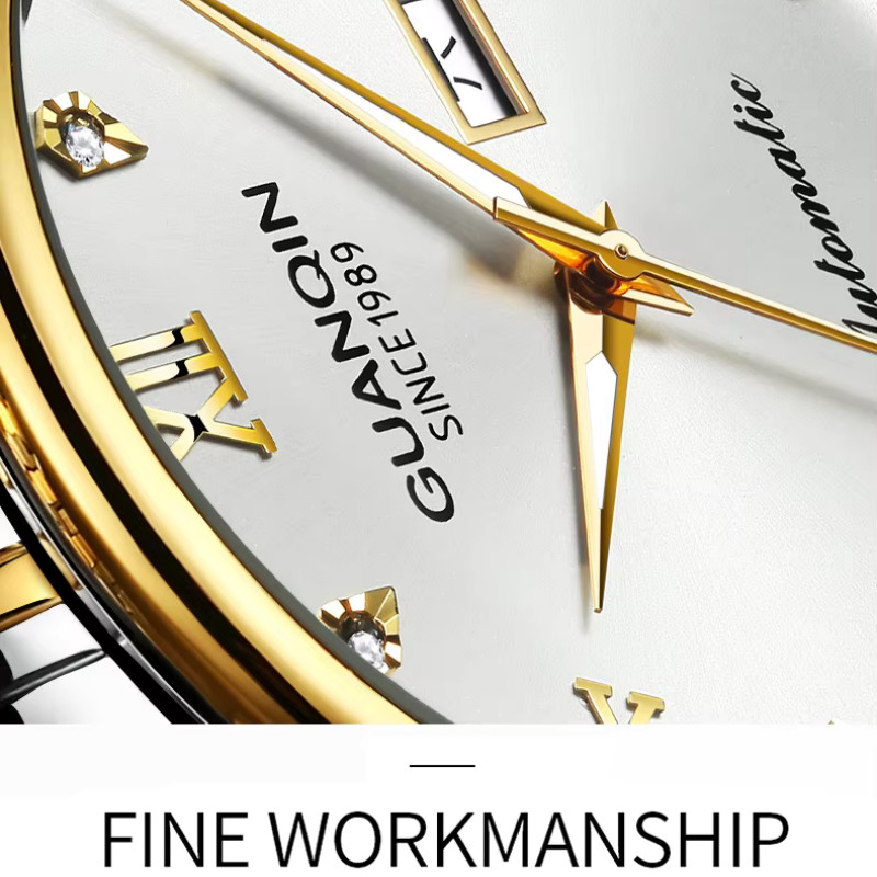 Men’s Watch Waterproof Quartz Luminous Business Wristwatch Stainless Steel Band