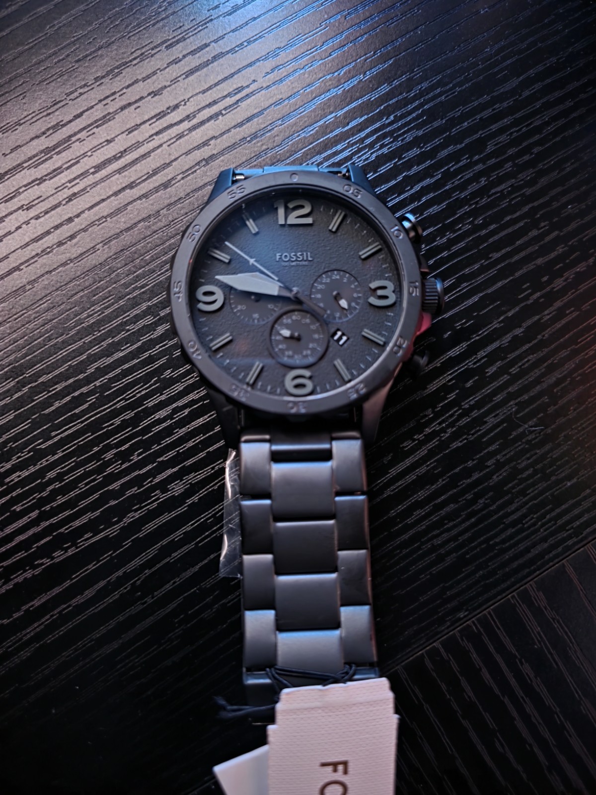 New Fossil Watch Men Nate Stainless Steel 50m
