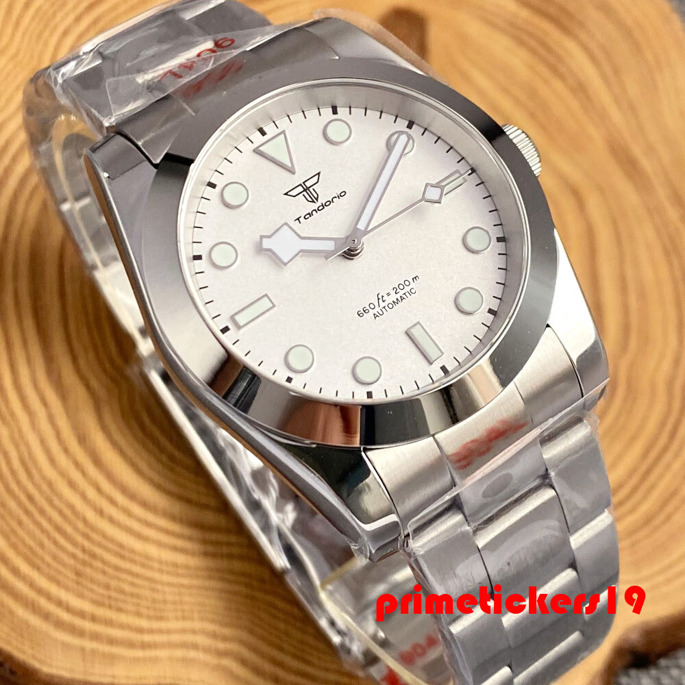 Tandorio Sapphire 36mm/39mm Automatic Men Watch NH35 PT5000 Snowflake Hands Lume