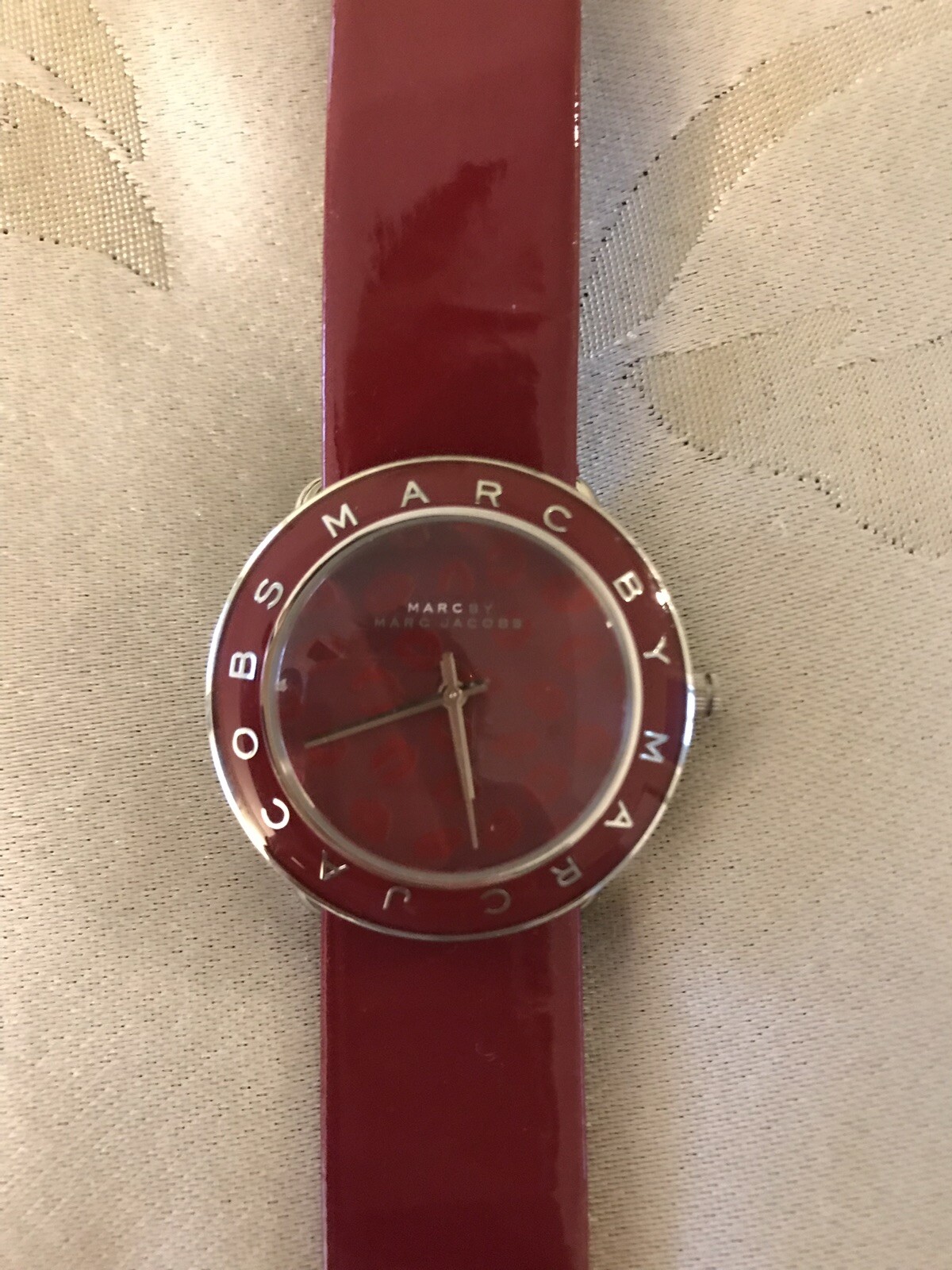 Marc Jacobs Women’s MBM1162 ‘Amy’ Lips Burgundy Leather Watch