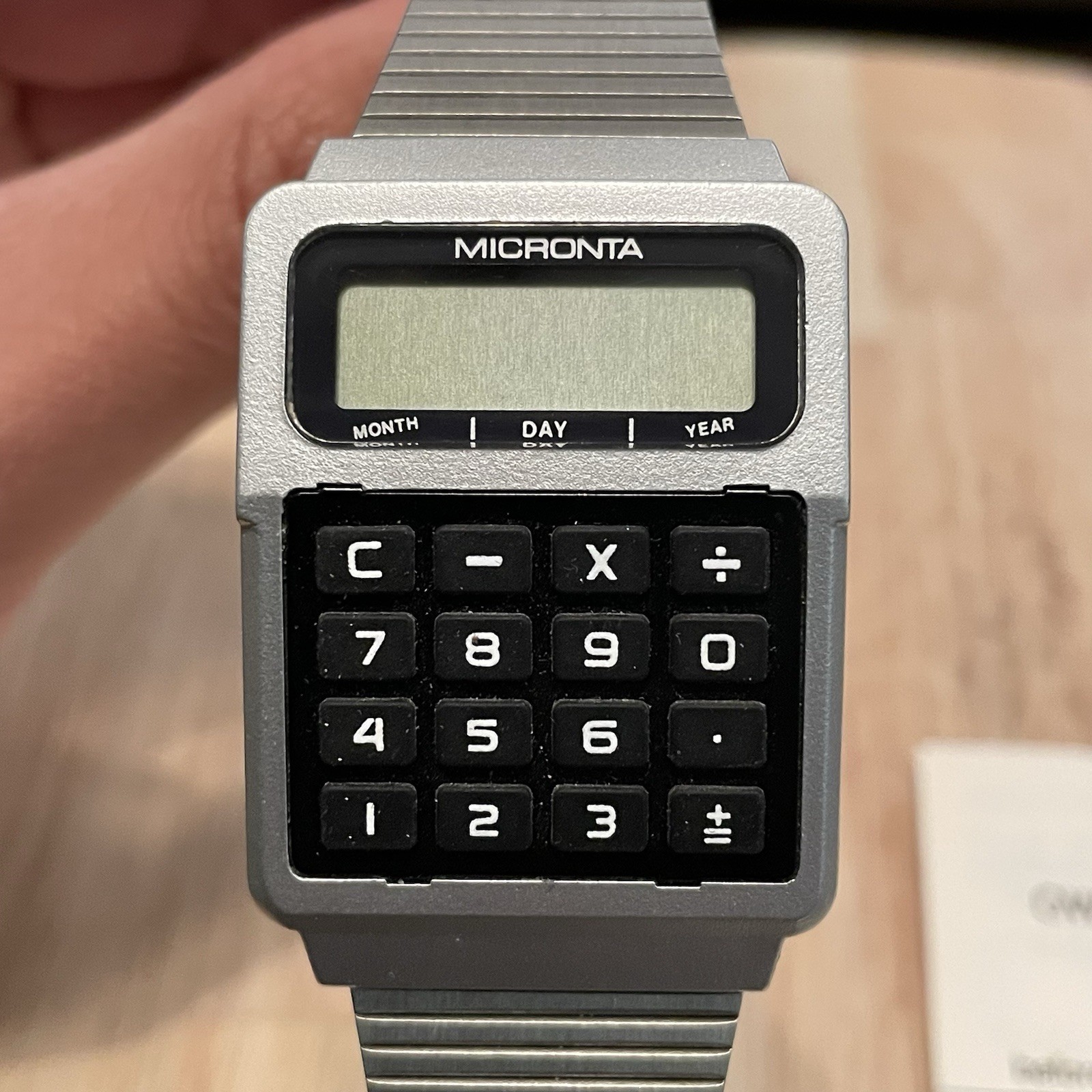 Vintage Micronta Radio Shack Calculator Watch 63-5071 Tandy LCD Manual Case