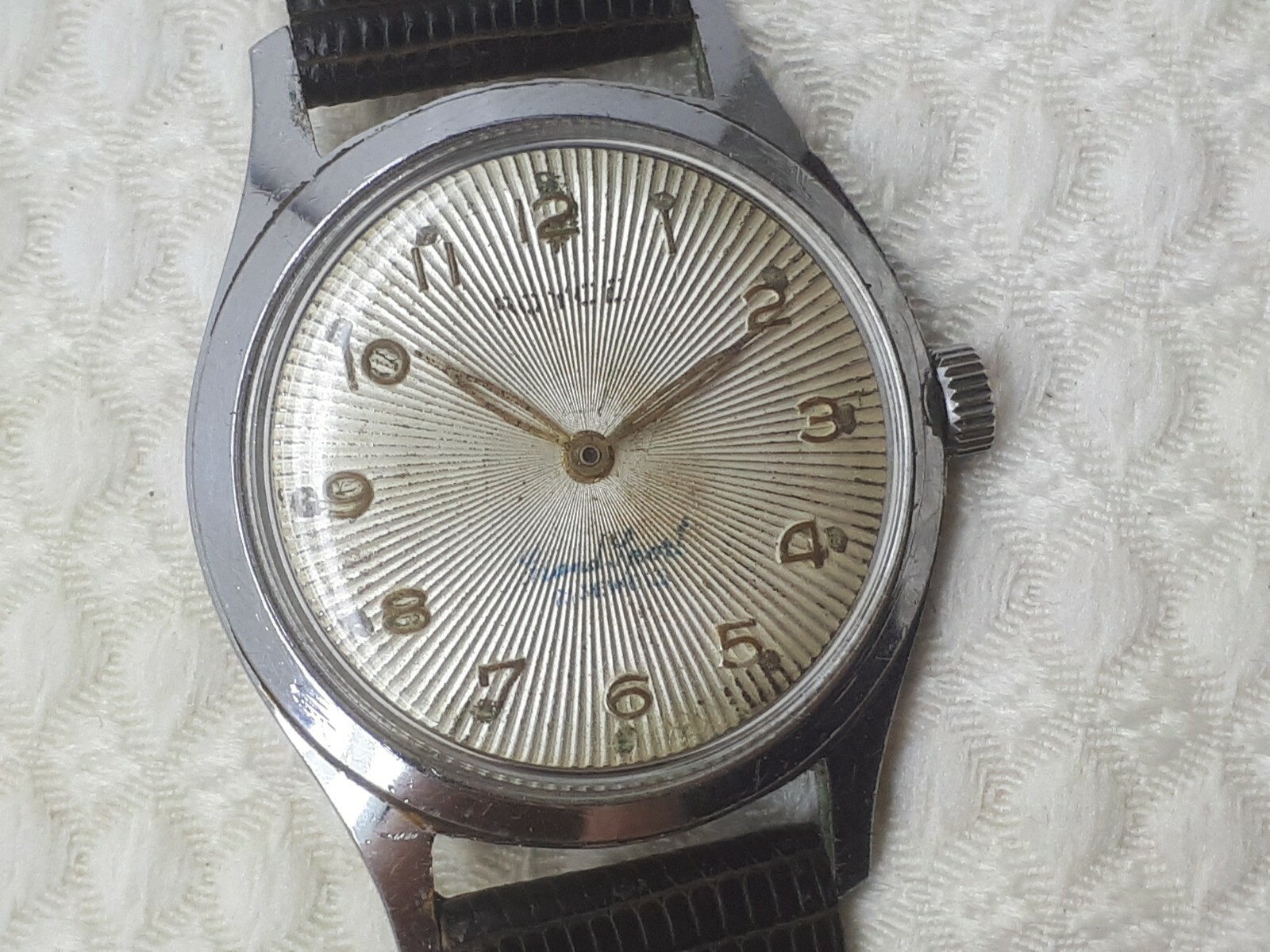 VINTAGE ROYCE CAL.1100 HAND WIND SWISS MADE MEN’S WRIST WATCH RARE DIAL