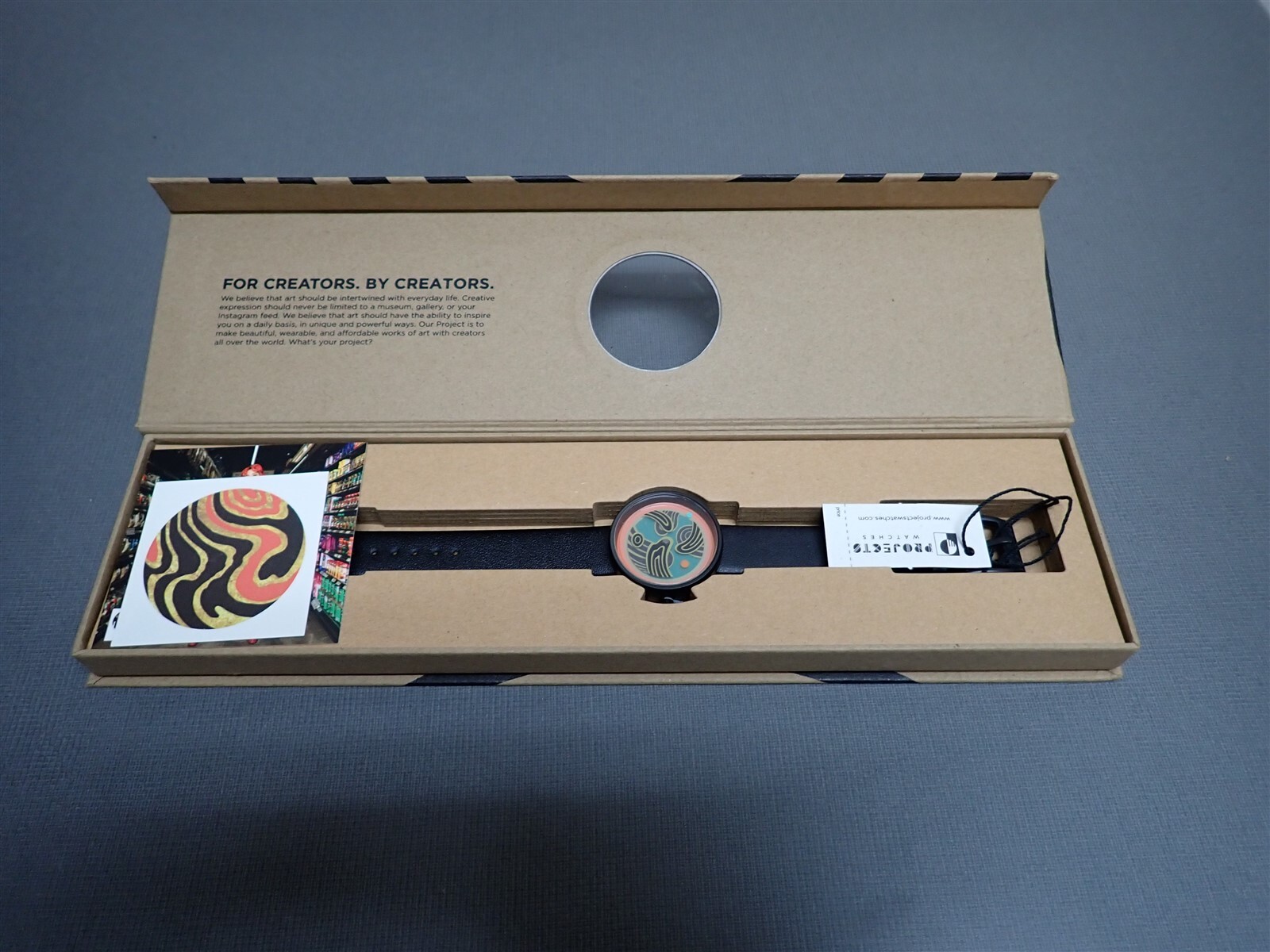 NEW Projects Watches PJT-7581 Dancheong 33mm Black Leather Strap Watch