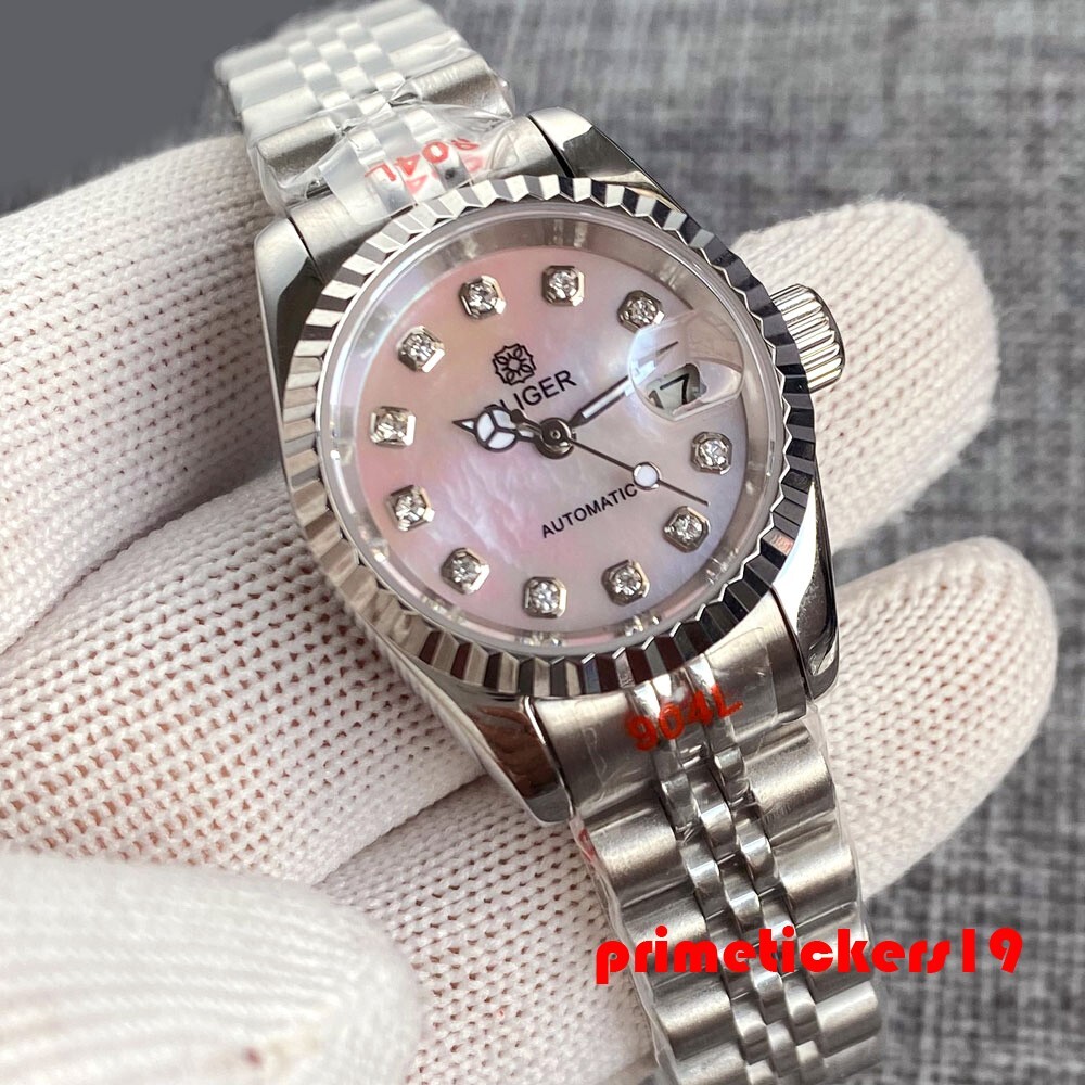 BLIGER 26mm Lady’s Wristwatch Shell Dial NH05 Automatic Watch for Women Sapphire