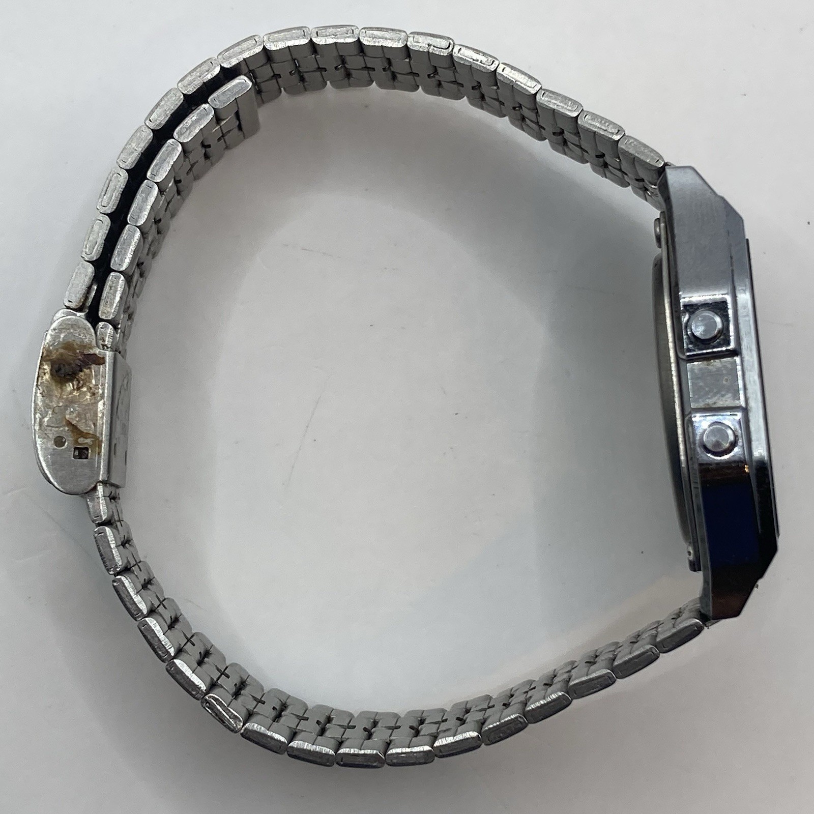 Vintage Casio A158W Digital Watch 593 Module Stainless Steel Chrono Classic