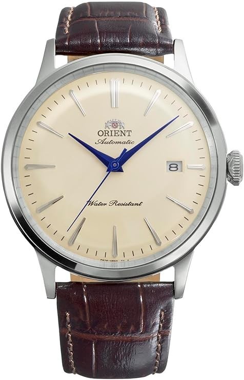 ORIENT RN-AC0033Y Bambino V3 Cream Ivory Dial Blue Hands Men’s Auto Watch New