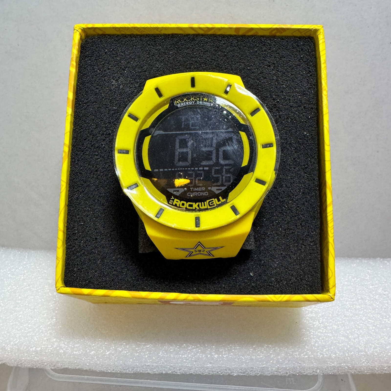 Rockwell The Coliseum Rider All YELLOW 48MM 8″ Mens Digital Wrist Watch U