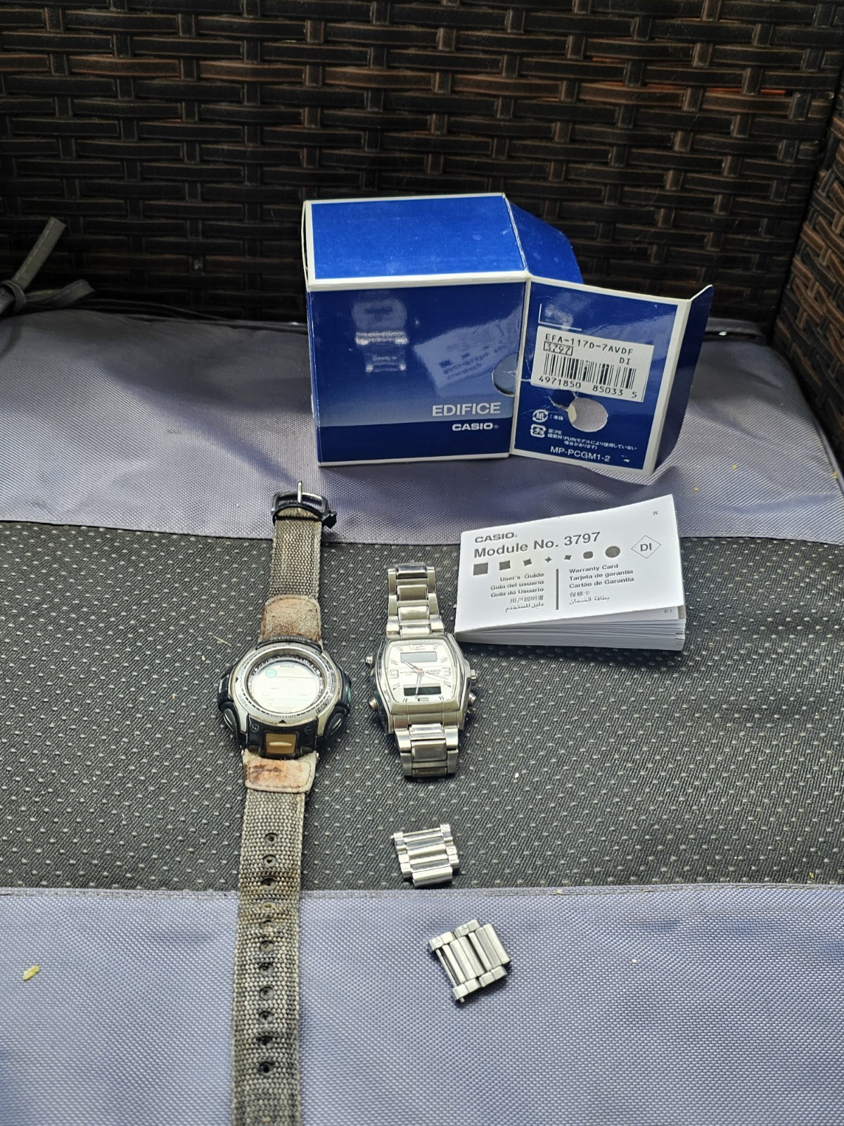 CASIO WATCHES LOT PATHFINDER & EDIFICE NON WORKING CONDITION PARTS OR REPAIR #4