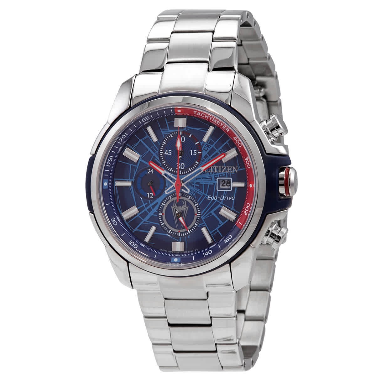 Citizen Marvel Spider-Man Eco-Drive Chronograph Blue Dial Men’s Watch CA0429-53W