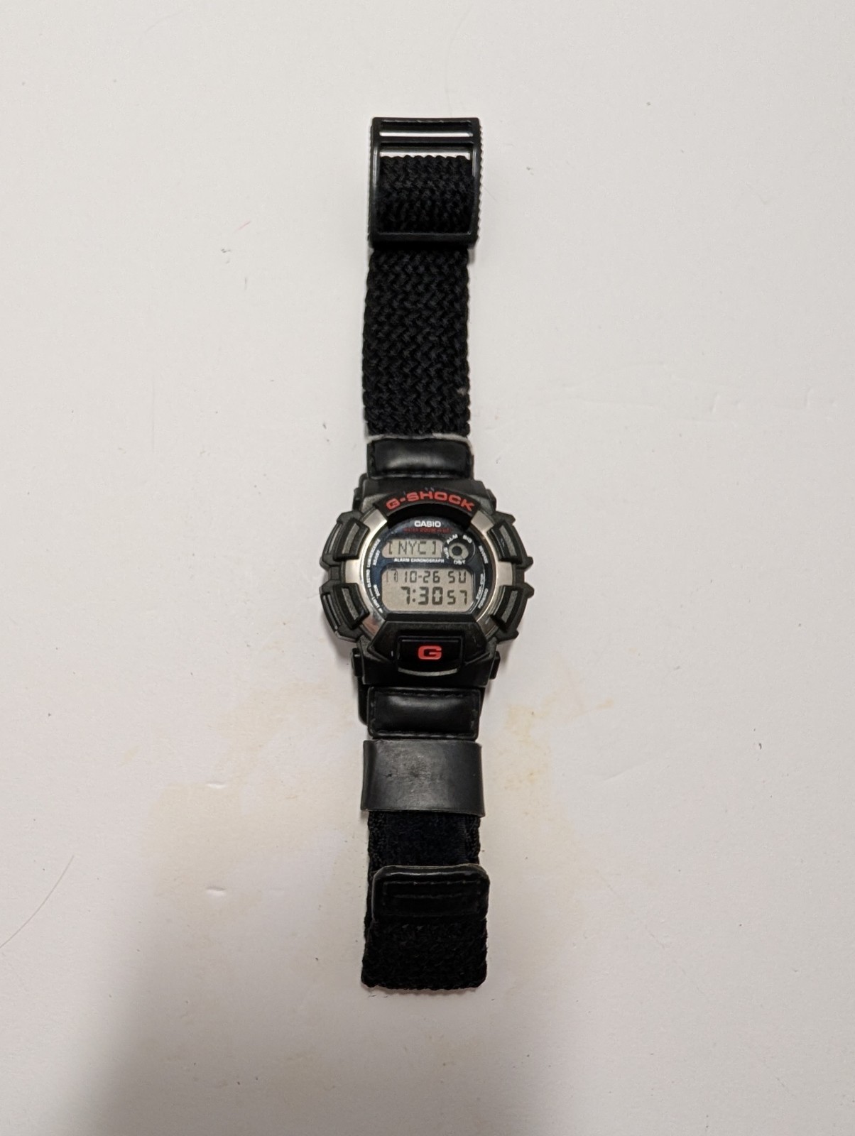 Casio G Shock DW-9500 2163 Data Braided Nylon Strap VTG Yr ’00 Men’s 45mm Watch